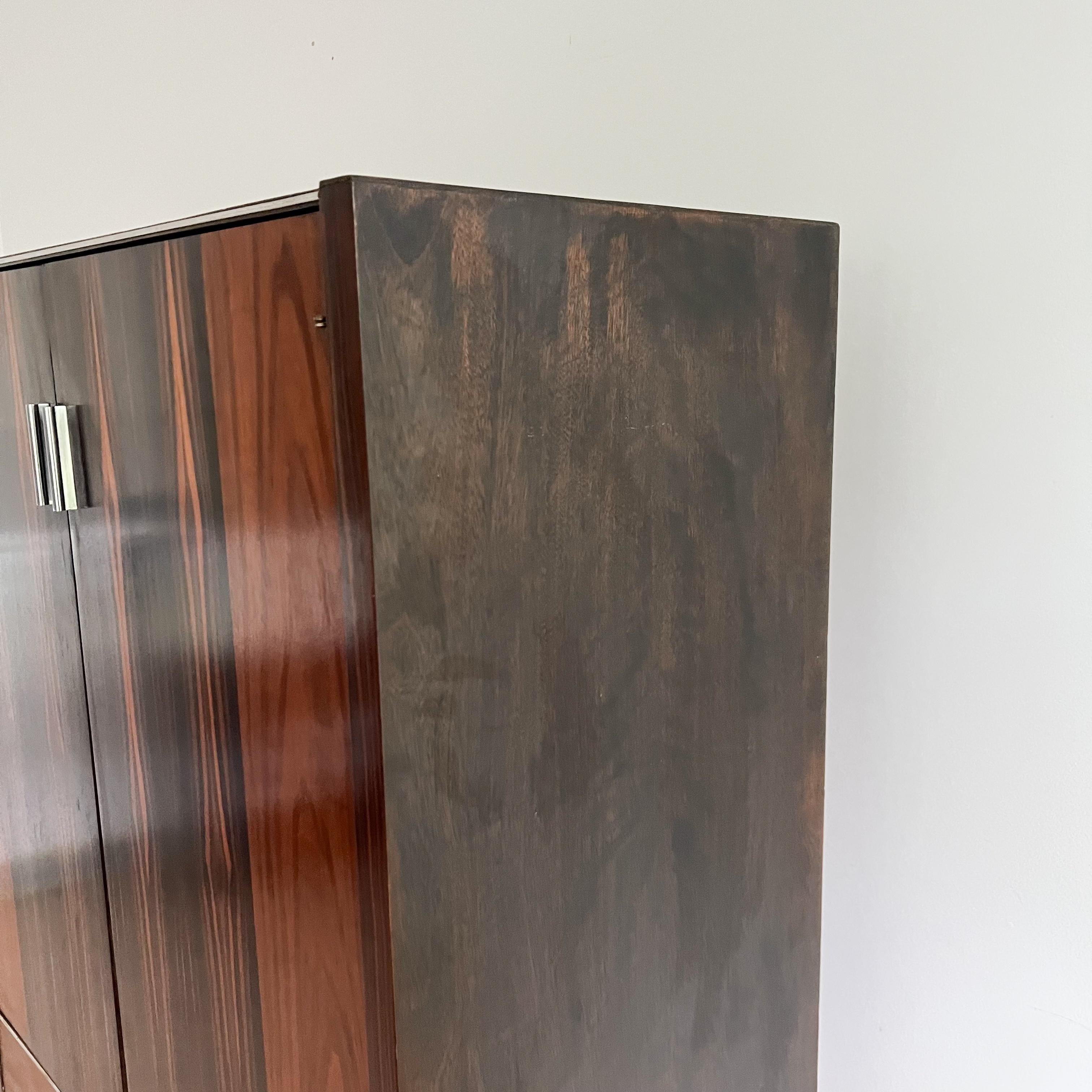 Rare Mid Century Modern Rosewood Gentlemen's Chest with Lucite Base by Modernage 1