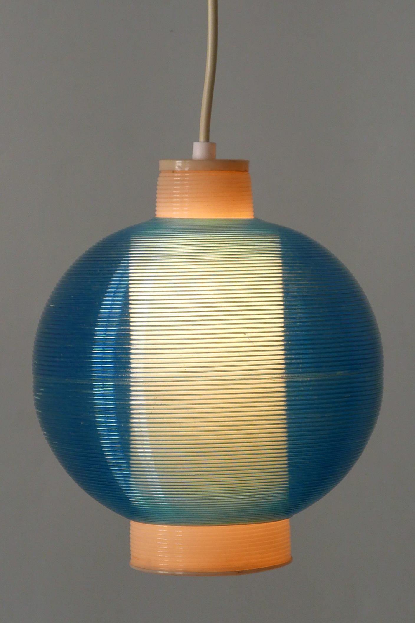 Rare Mid-Century Modern Rotaflex Pendant Lamp by Yasha Heifetz USA 1960s For Sale 3