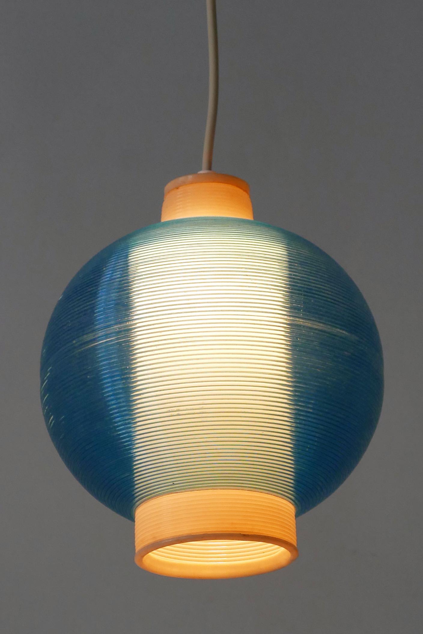 Rare Mid-Century Modern Rotaflex Pendant Lamp by Yasha Heifetz USA 1960s For Sale 7