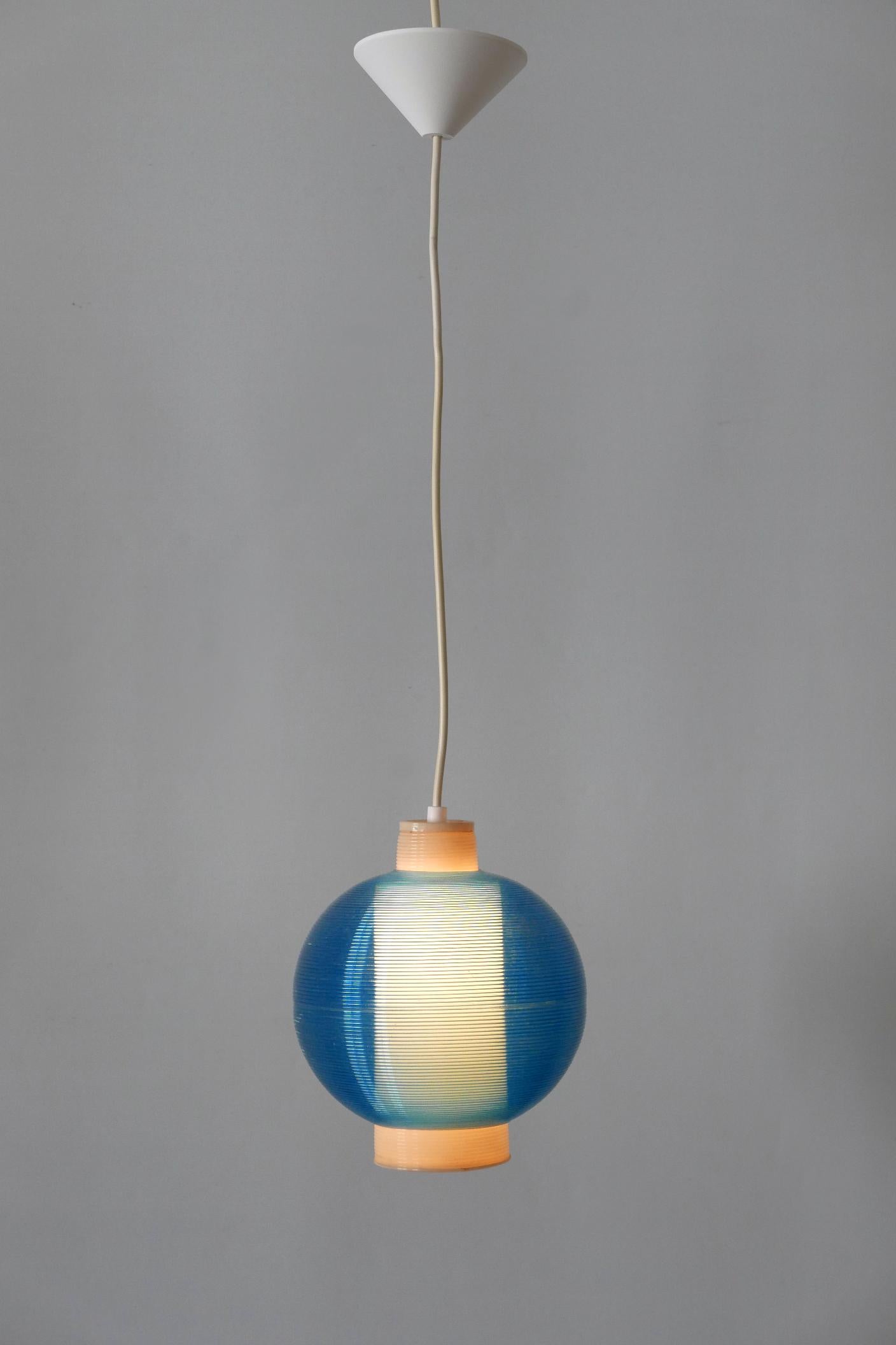 Spun Rare Mid-Century Modern Rotaflex Pendant Lamp by Yasha Heifetz USA 1960s For Sale