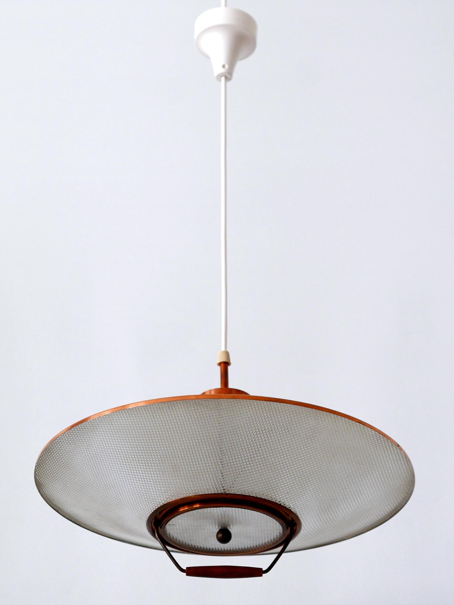 Rare Mid-Century Modern Scandinavian Copper Pendant Lamp or Hanging Light 1960s  For Sale 10