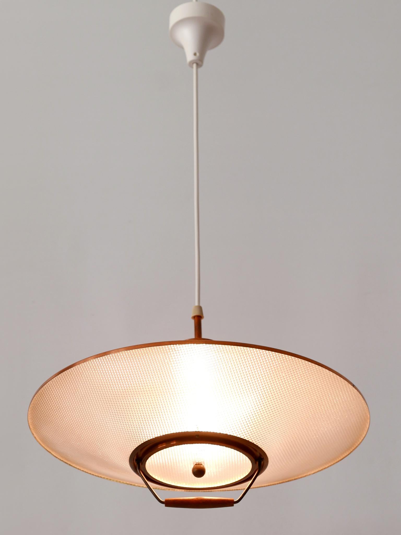 Rare Mid-Century Modern Scandinavian Copper Pendant Lamp or Hanging Light 1960s  For Sale 11