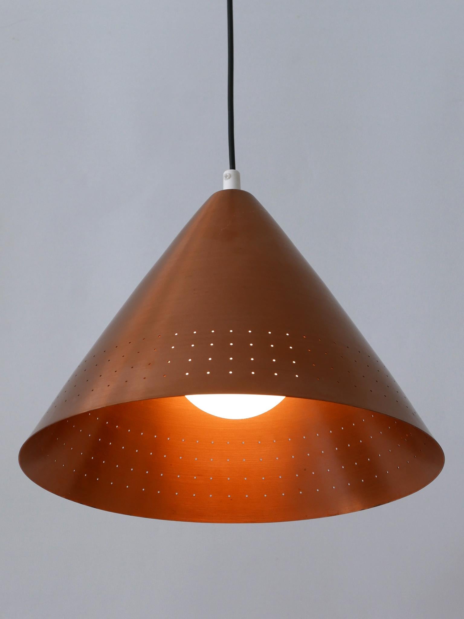Rare Mid-Century Modern Scandinavian Copper Pendant Lamp or Hanging Light  1960s For Sale 12