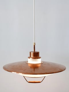 Rare Mid-Century Modern Scandinavian Copper Pendant Lamp or Hanging Light 1960s