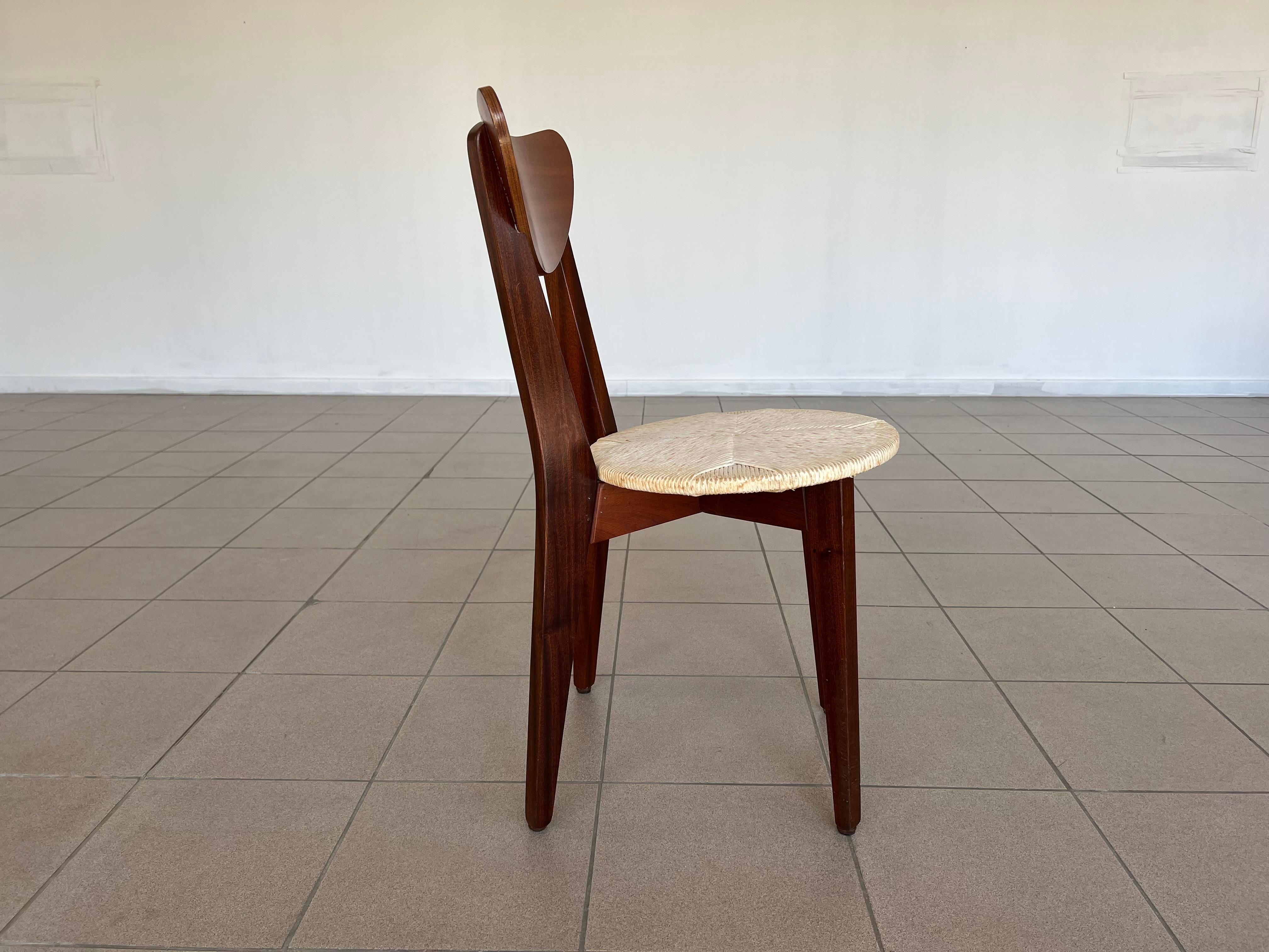 Rare Mid-Century Modern Set of 4 Dining Chairs by Louis Van Teeffelen, 1960s 3