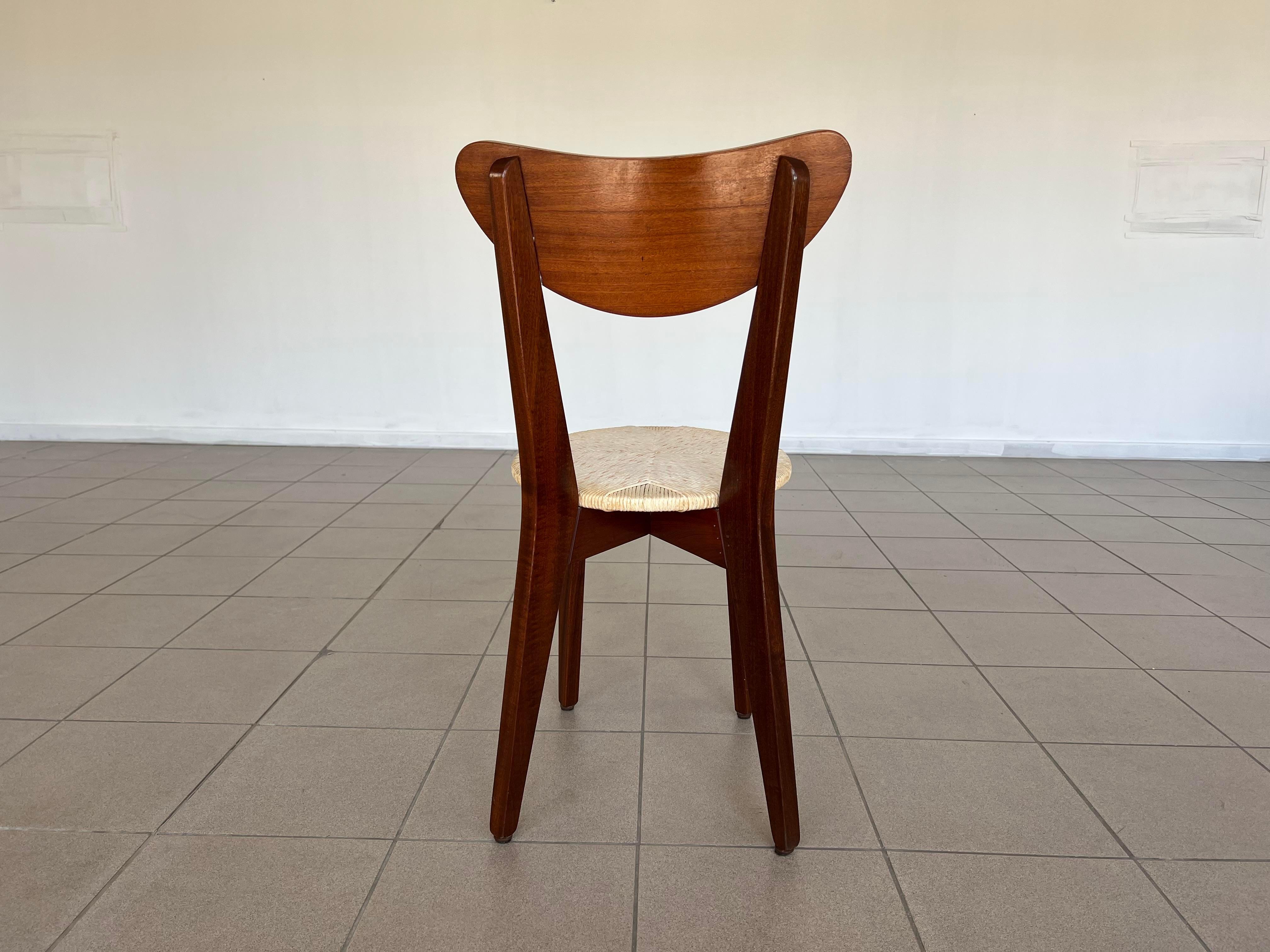 Rare Mid-Century Modern Set of 4 Dining Chairs by Louis Van Teeffelen, 1960s 4