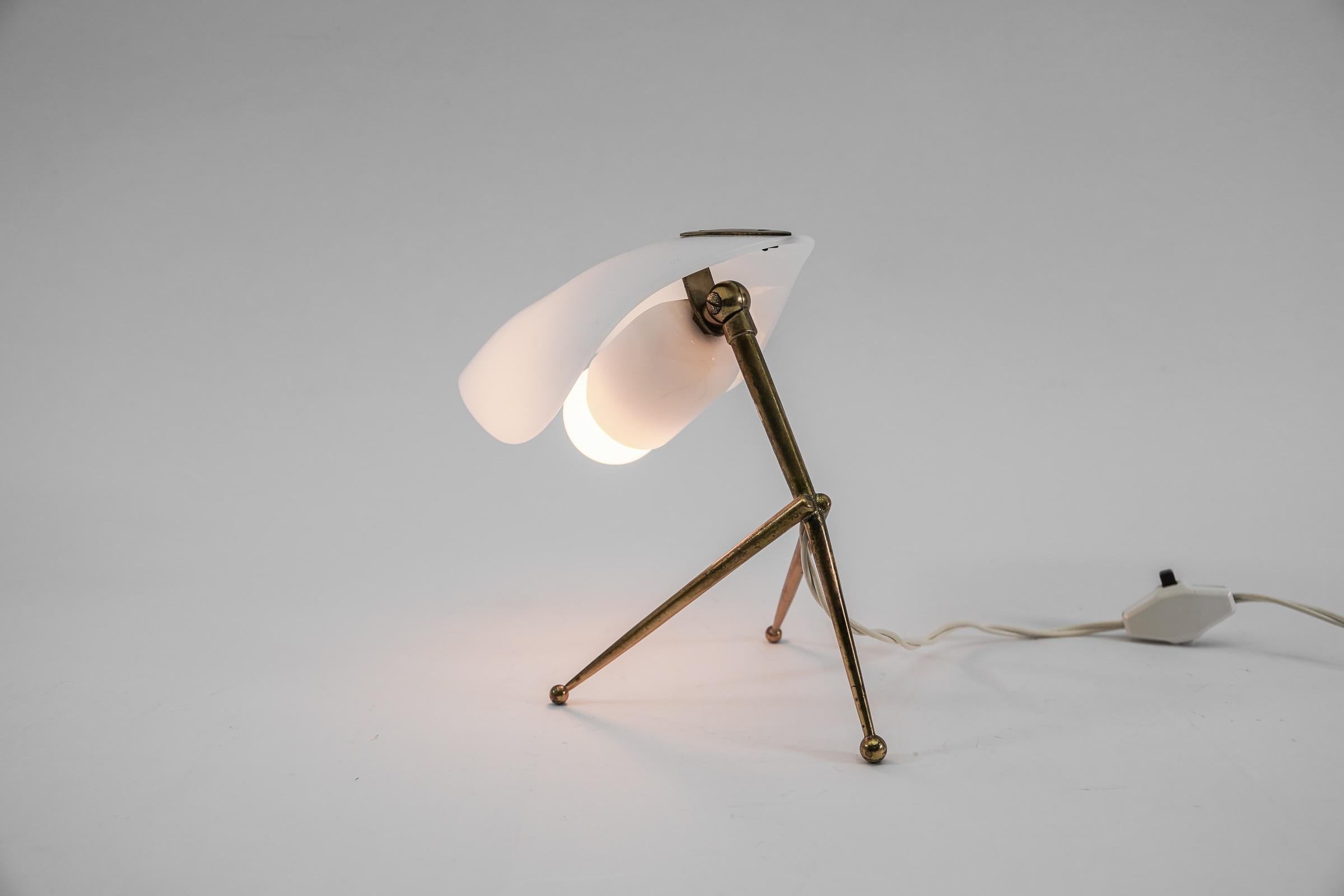 Seltene Mid-Century-Modern-Tischlampen von WKR Deutschland mit Plexiglas-Lampenschirm im Angebot 11