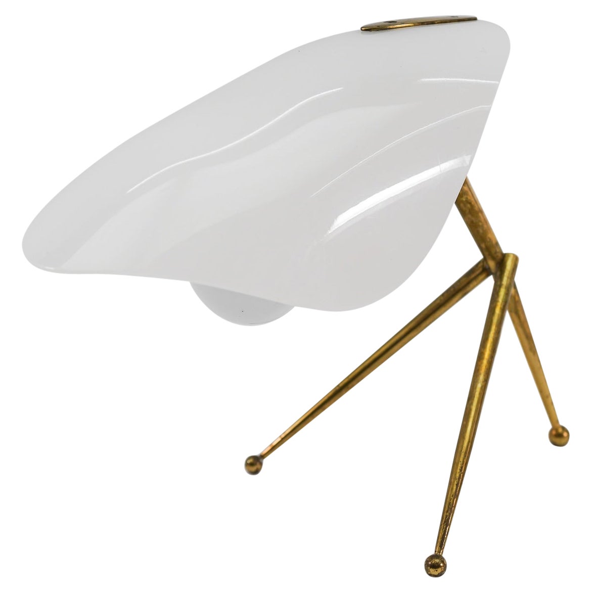 Raras lámparas de mesa modernas de mediados de siglo de WKR Alemania con pantalla de plexiglás en venta