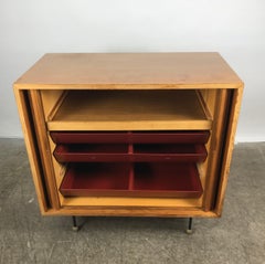 Rare Mid-Century Modern Tambor Door Cabinet by Greta Grossman