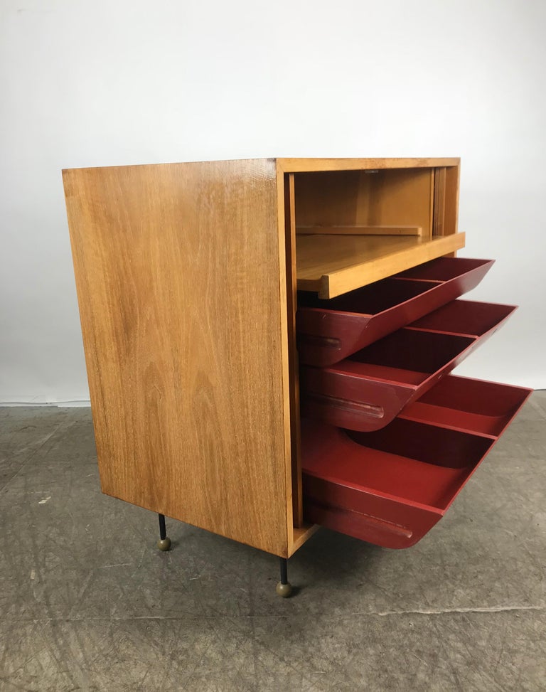 Rare Mid-Century Modern Tambor Door Cabinet by Greta ...