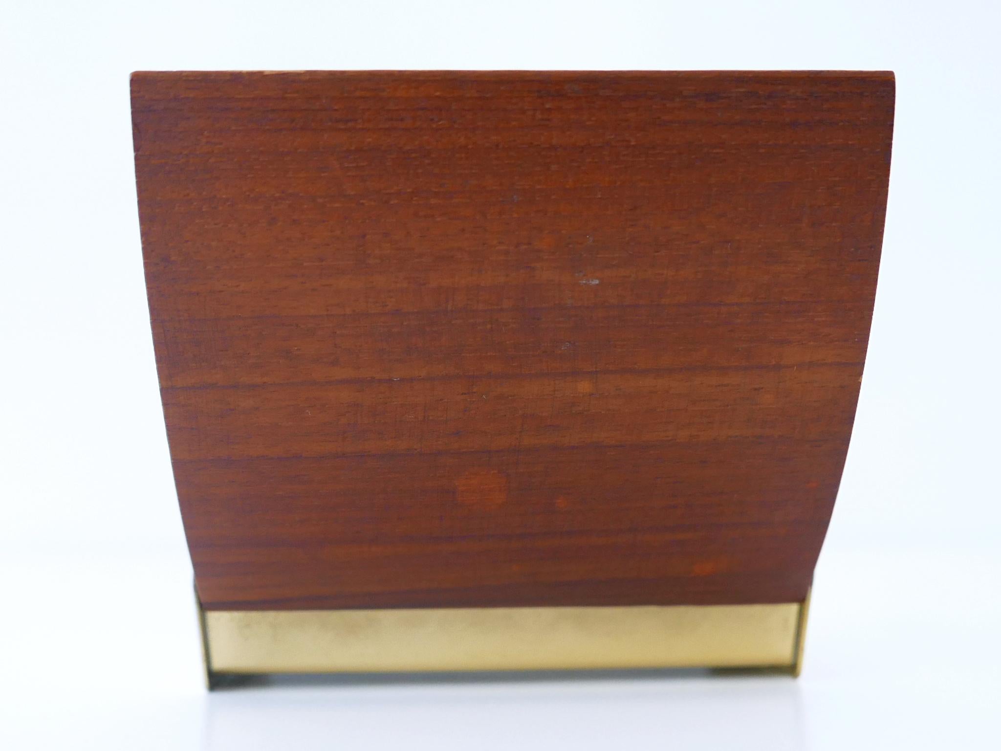 Rare Mid-Century Modern Teak Cork & Brass Box by Carl Auböck Austria 1950s For Sale 11