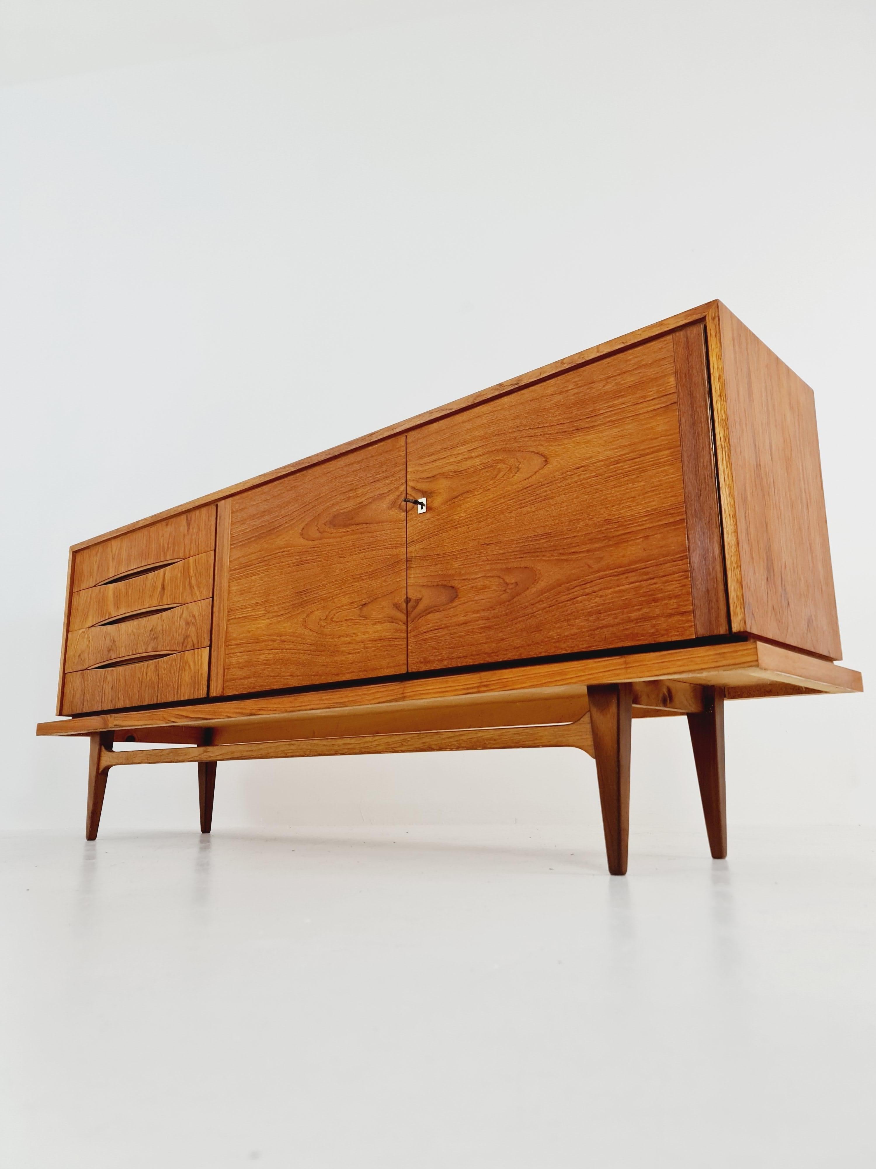 Rare Mid Century Modern Teak Danish sideboard, 1960s For Sale 6