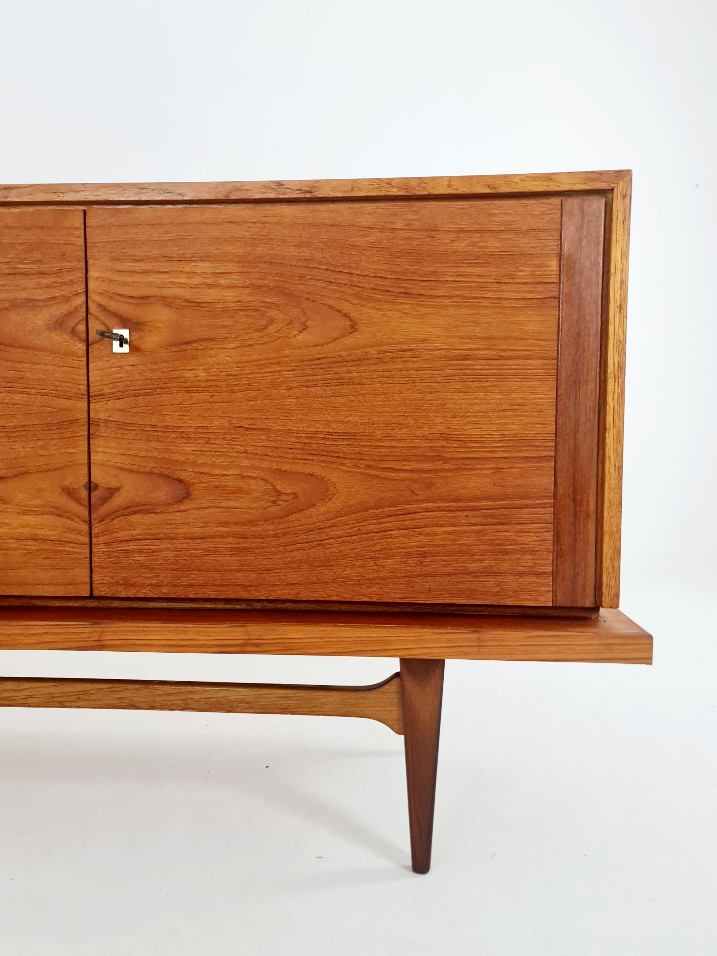 Rare Mid Century Modern Teak Danish sideboard, 1960s For Sale 7