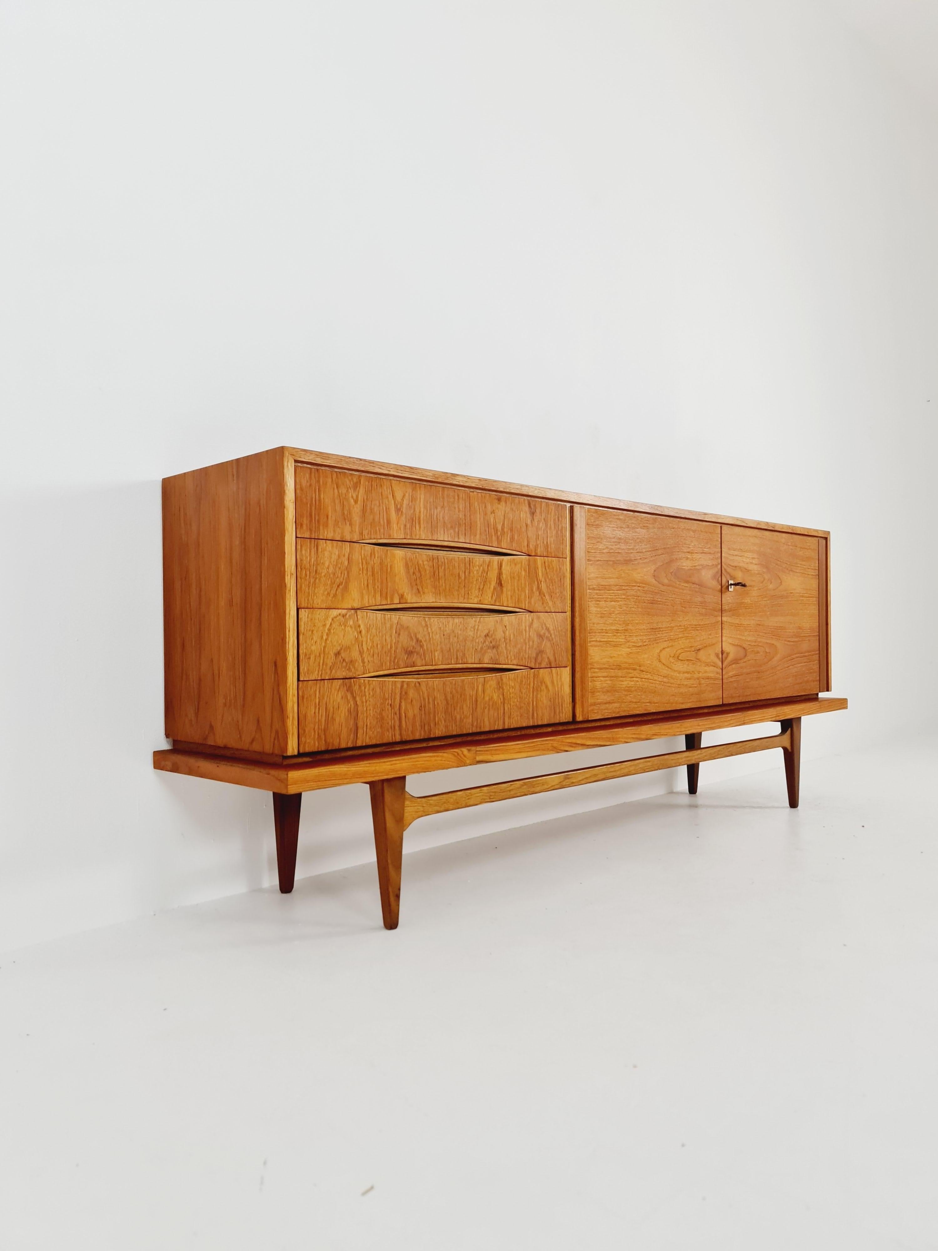 Mid-20th Century Rare Mid Century Modern Teak Danish sideboard, 1960s For Sale