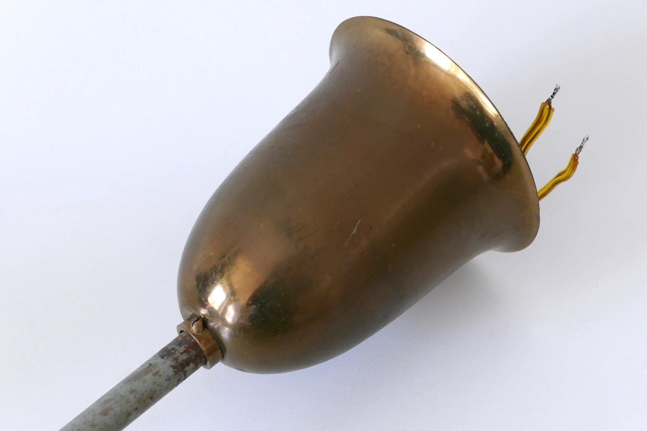 Rare Mid-Century Modern Two-Armed Diabolo Pendant Lamp or Chandelier Italy 1950s en vente 14