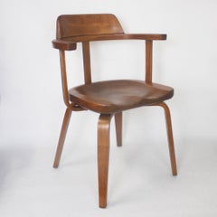 Rare chaise W199 moderne du milieu du siècle conçue par Walter Gropius pour Thonet Bauhaus