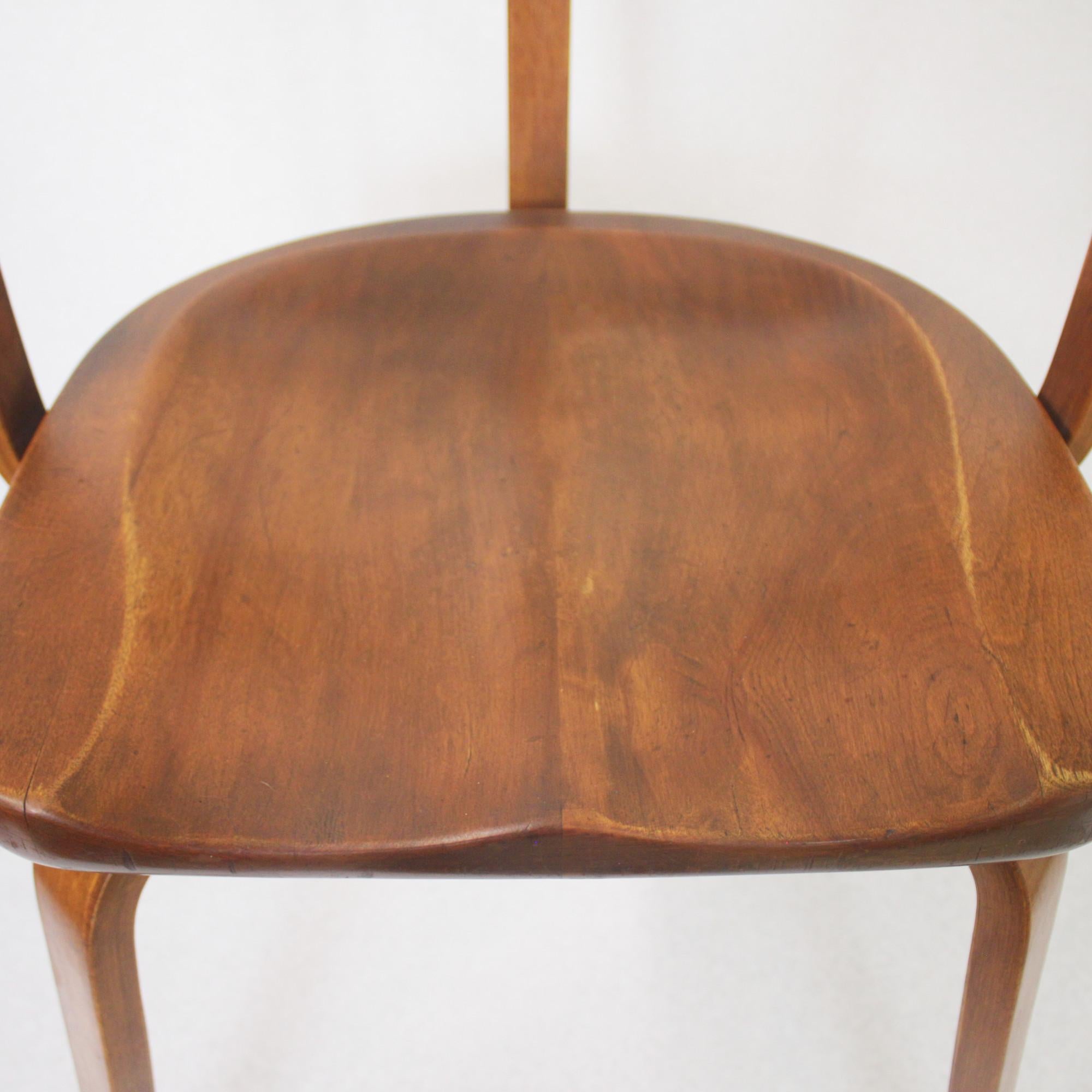 Mid-20th Century Rare Mid-Century Modern W199 Chair Designed by Walter Gropius for Thonet Bauhaus