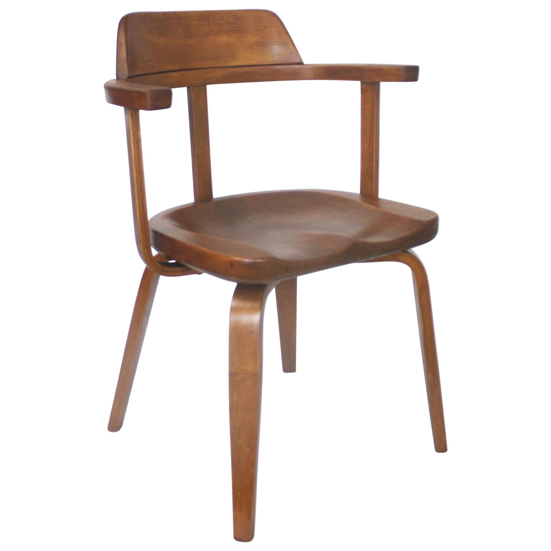 Rare Mid-Century Modern W199 Chair Designed by Walter Gropius for Thonet Bauhaus