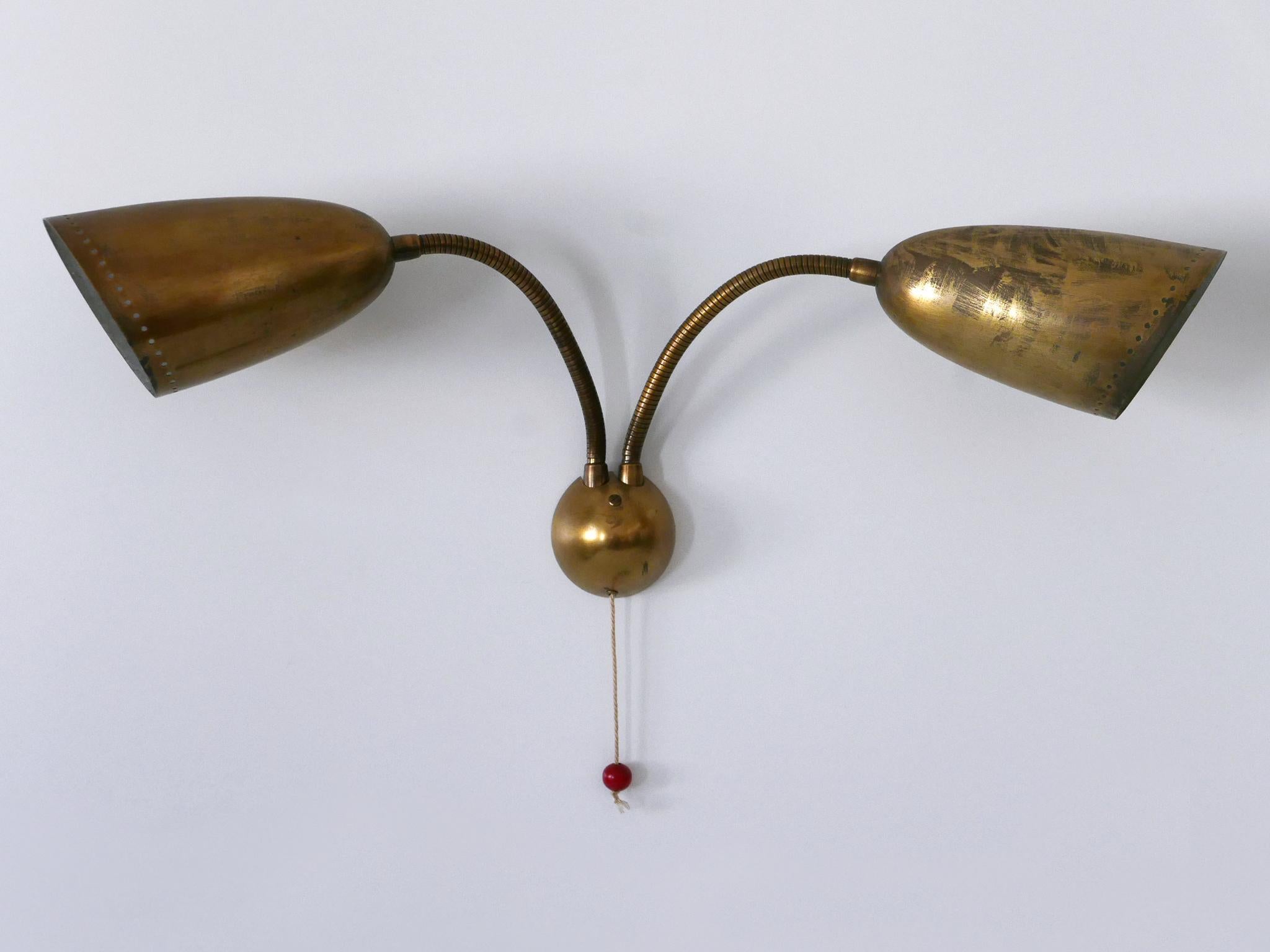 Rara lámpara de pared o aplique moderno de mediados de siglo de Günter Trieschmann Alemania Años 50 en venta 4