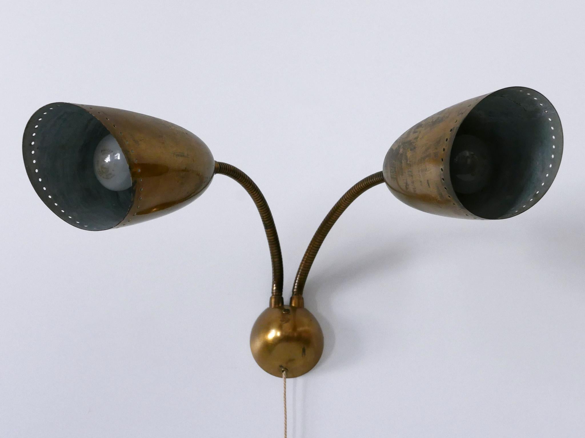 Rara lámpara de pared o aplique moderno de mediados de siglo de Günter Trieschmann Alemania Años 50 en venta 6
