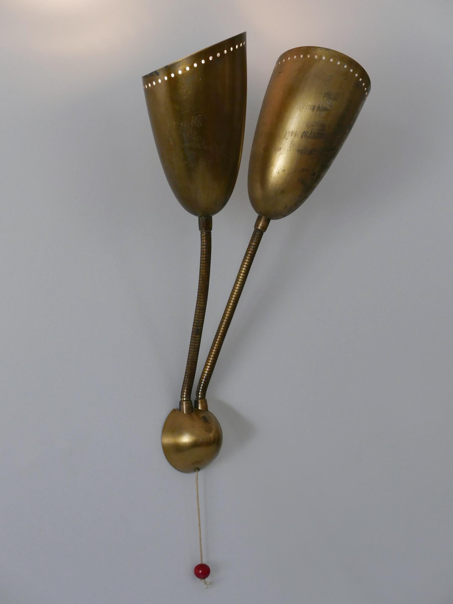 Rara lámpara de pared o aplique moderno de mediados de siglo de Günter Trieschmann Alemania Años 50 en Bueno estado para la venta en Munich, DE