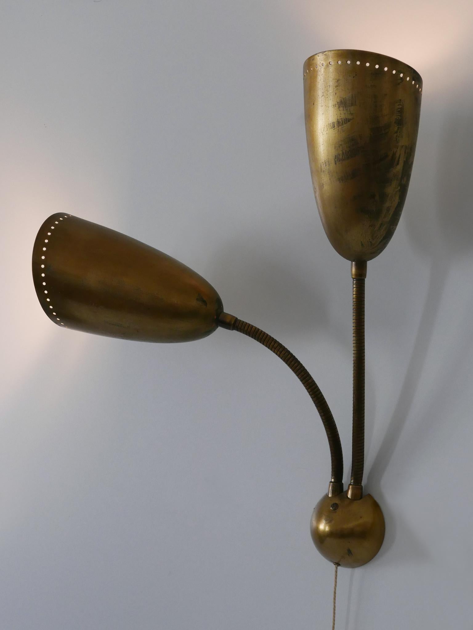 Rara lámpara de pared o aplique moderno de mediados de siglo de Günter Trieschmann Alemania Años 50 en venta 1