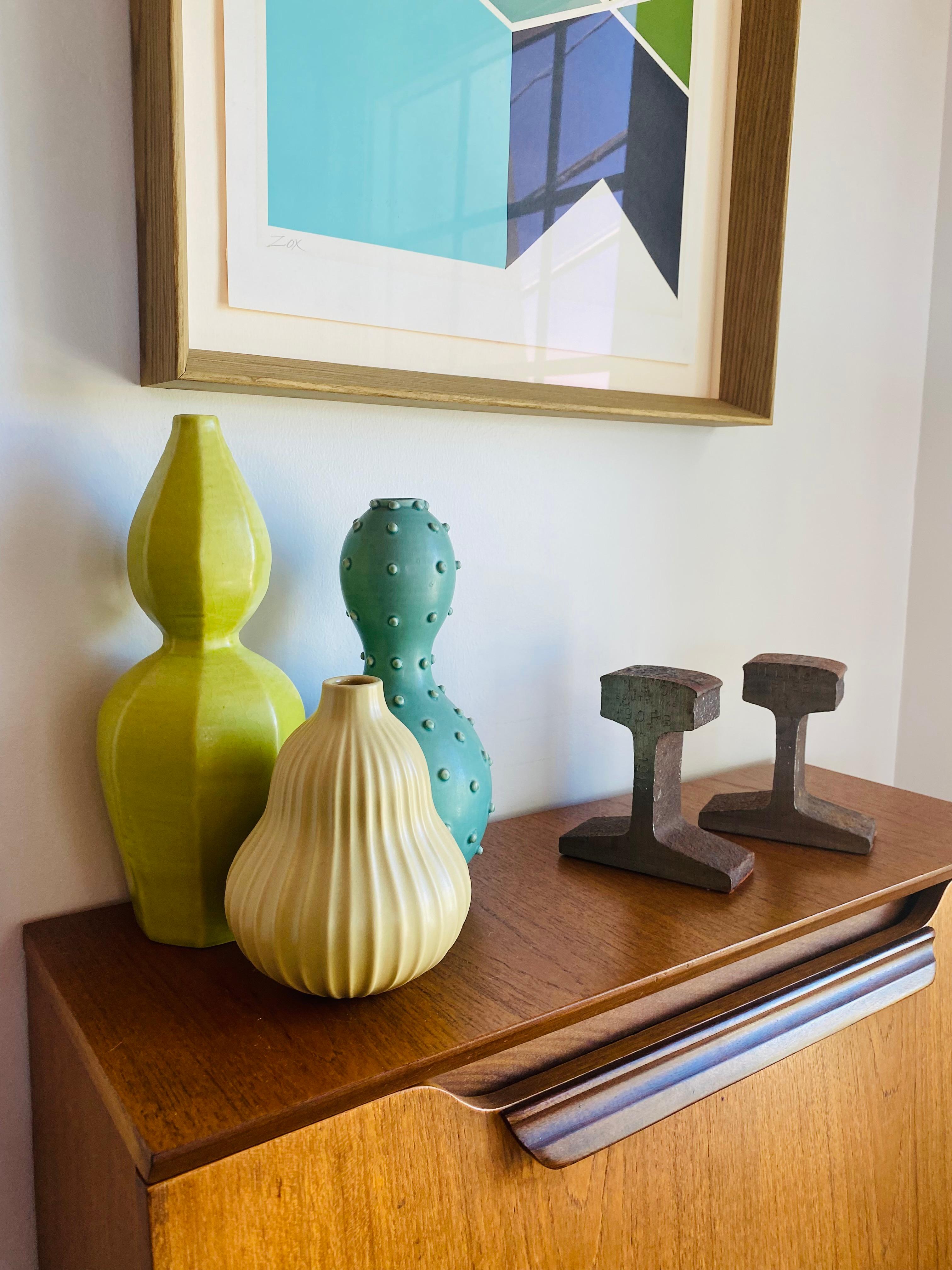 American Rare Mid Century Modernist Steel Railroad Tie Bookends Pair For Sale