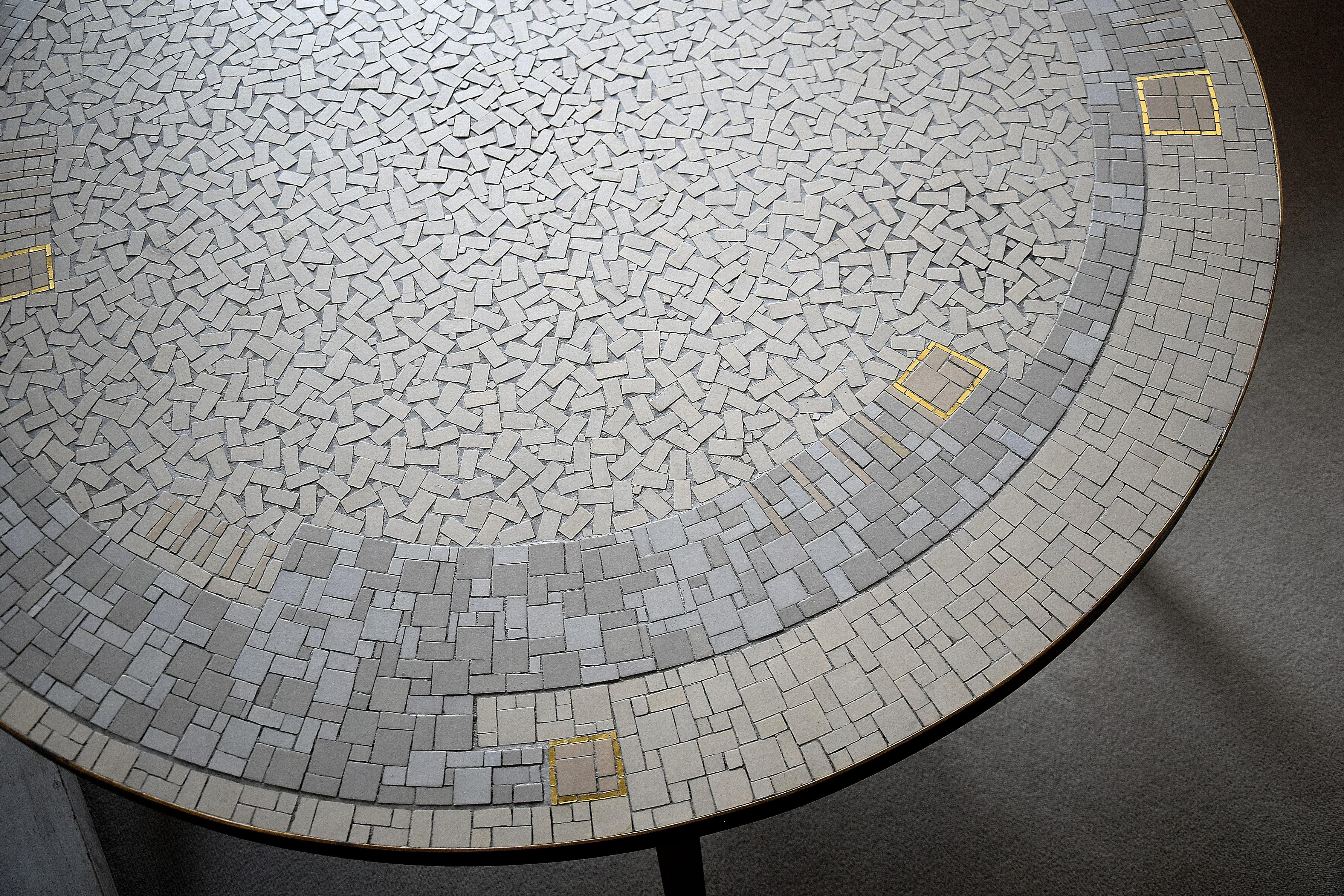 Rare Mid-Century Mosaic Coffee Table by Berthold Muller In Good Condition In Weesp, NL