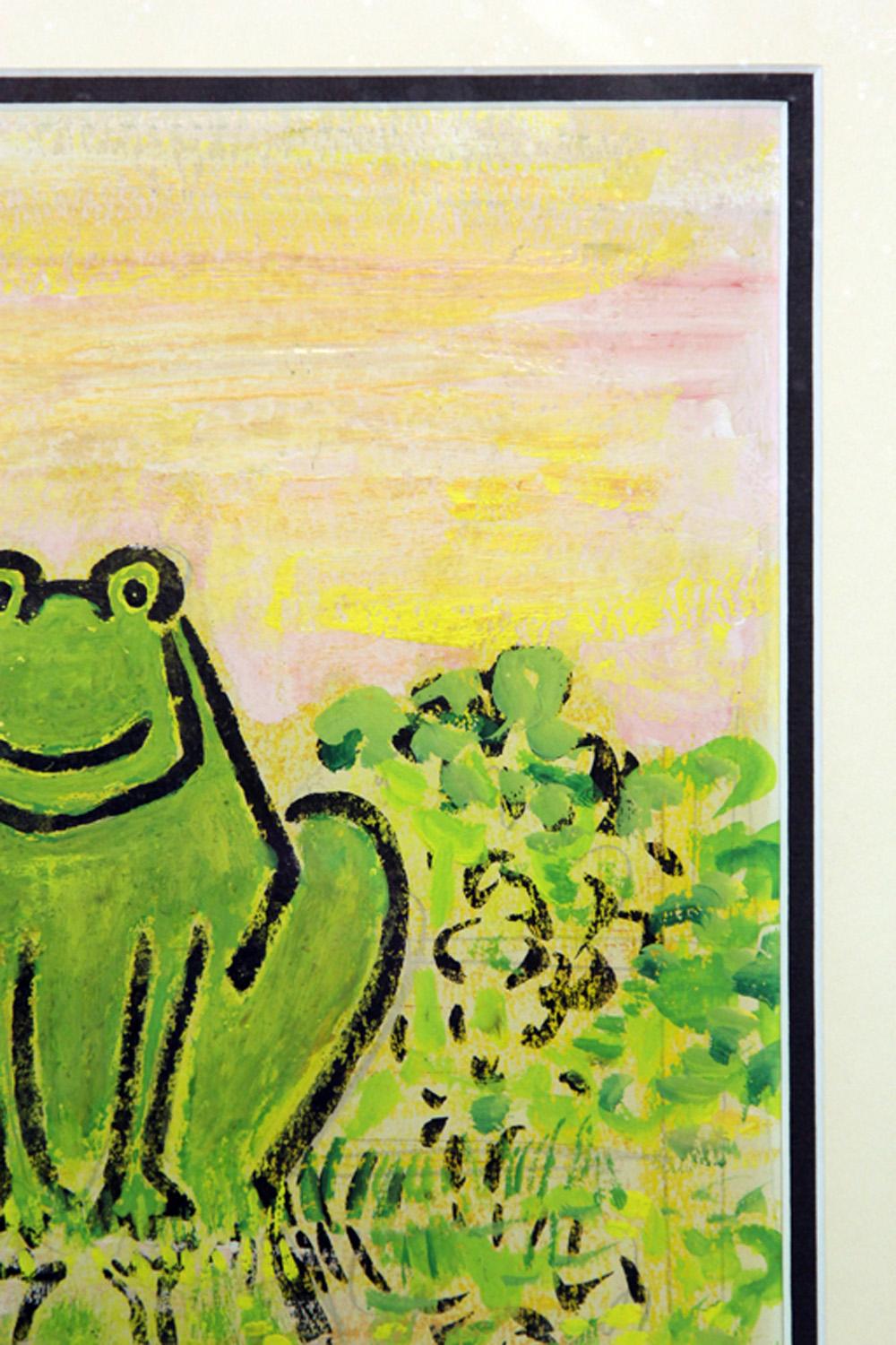 Rare Midcentury New Yorker Cover of a Glorious Frog by Abe Birnbaum In Good Condition In Bridport, CT