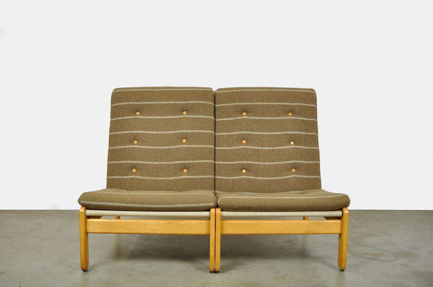 Danish Rare mid-century oak easy lounge chairs by Bernt Petersen for Schiang Furniture For Sale