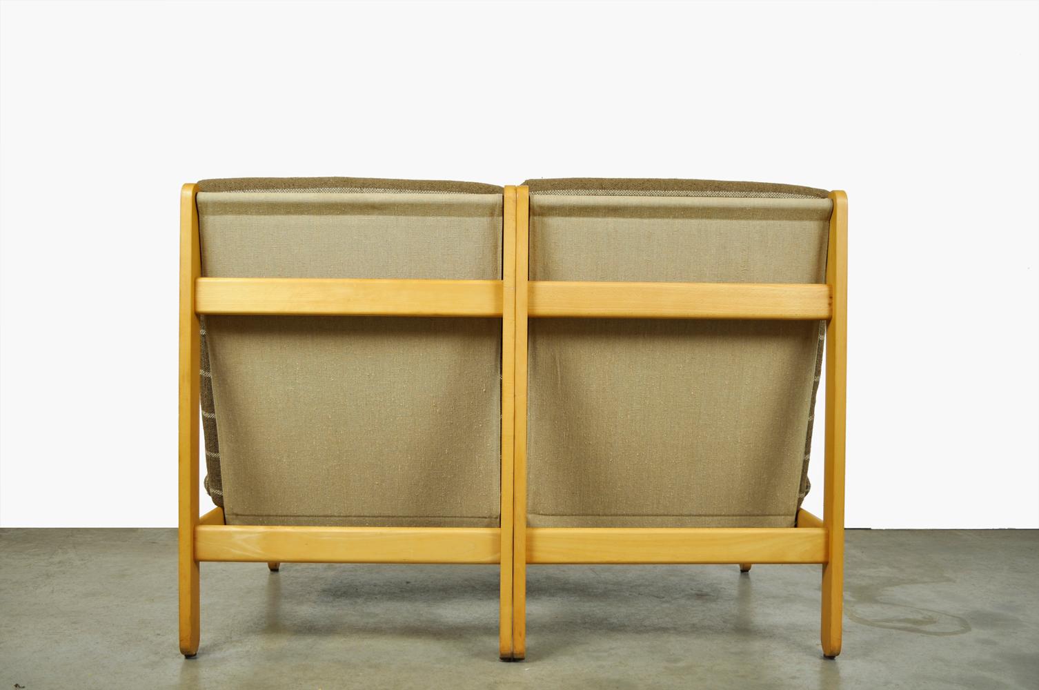 Mid-20th Century Rare mid-century oak easy lounge chairs by Bernt Petersen for Schiang Furniture For Sale
