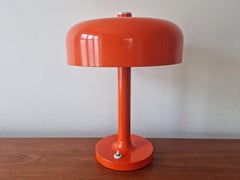 Rare Mid Century Orange Table Lamp Mushroom Napako, Josef Hurka, 1970s