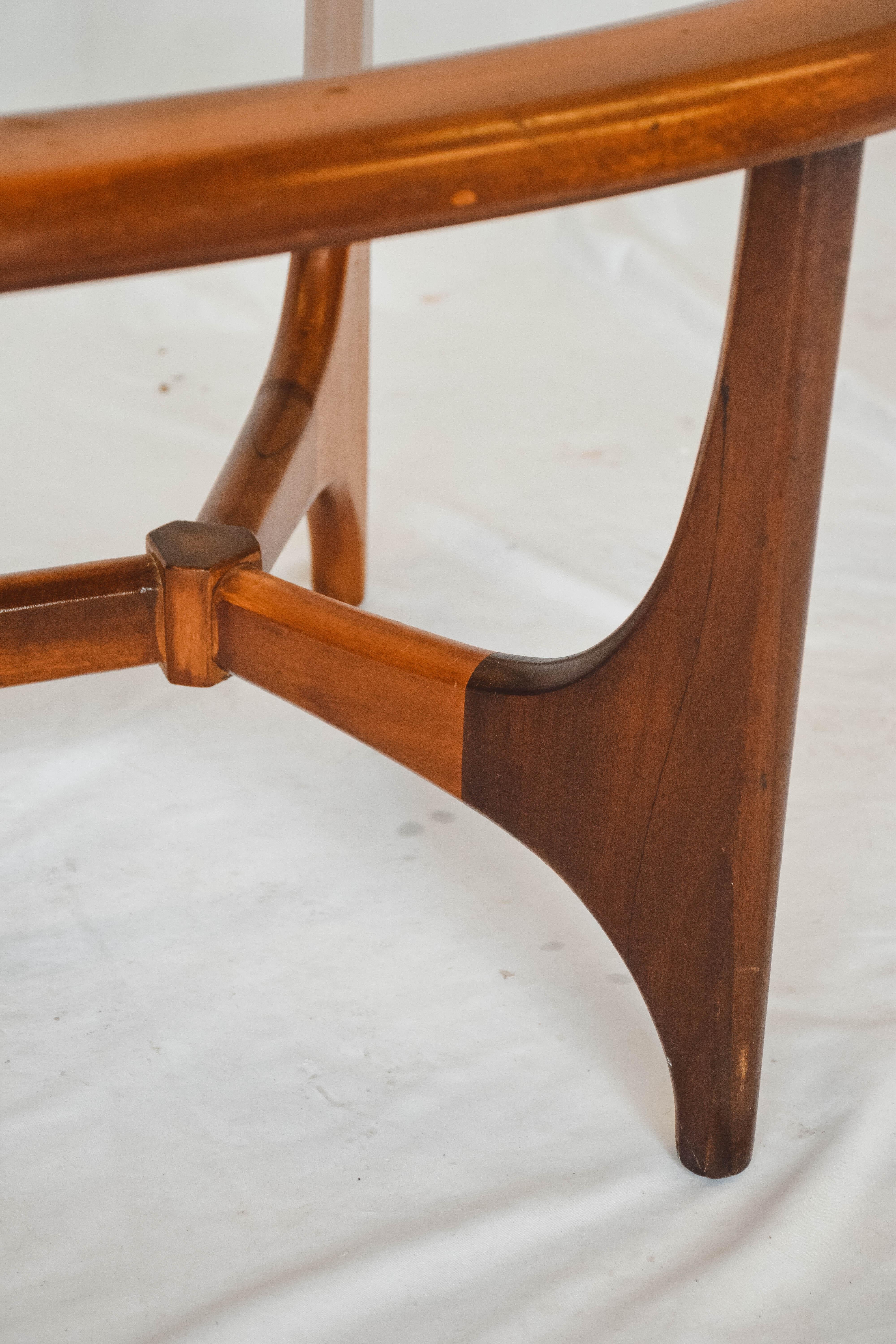 mid century oval coffee table