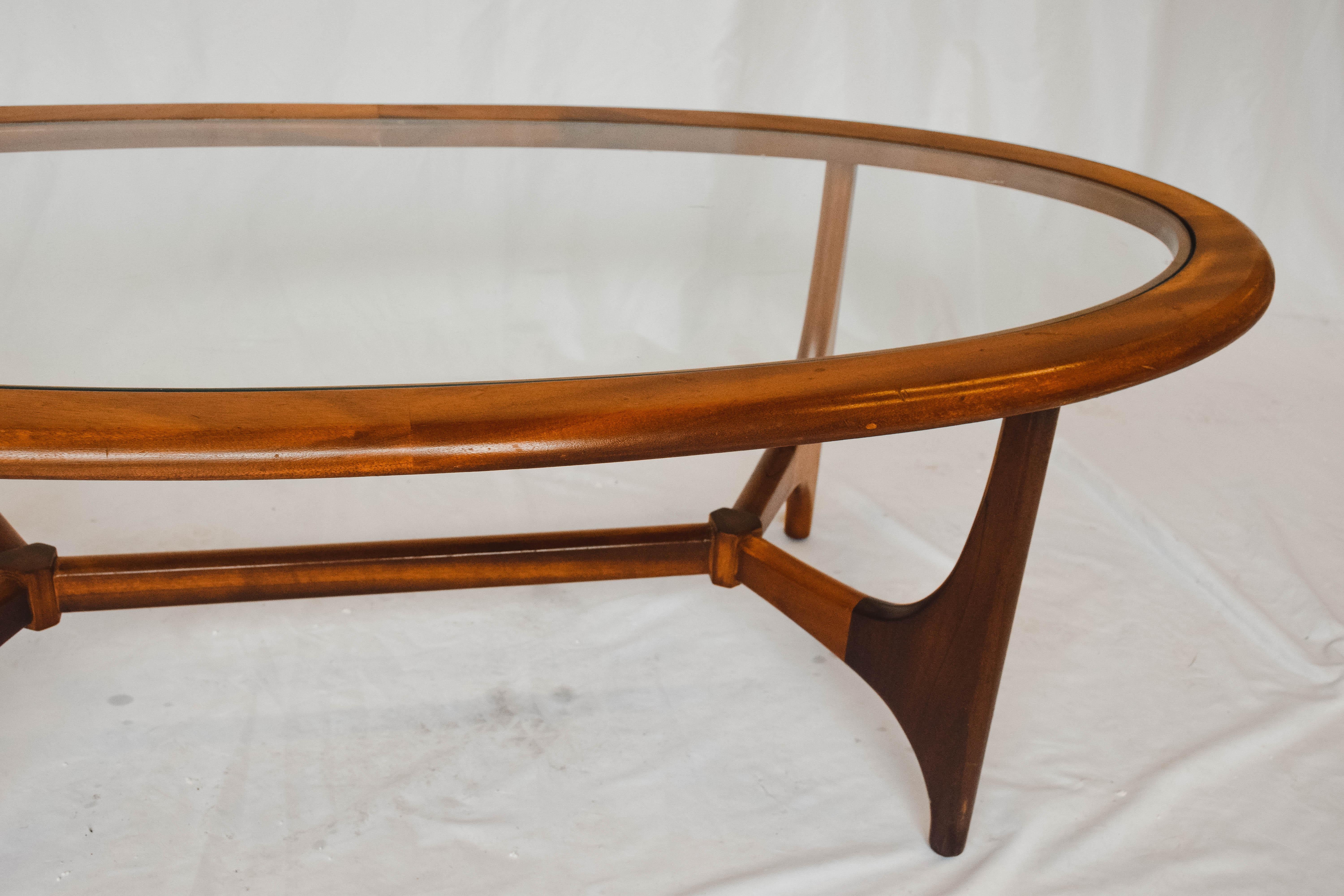 mid century glass table