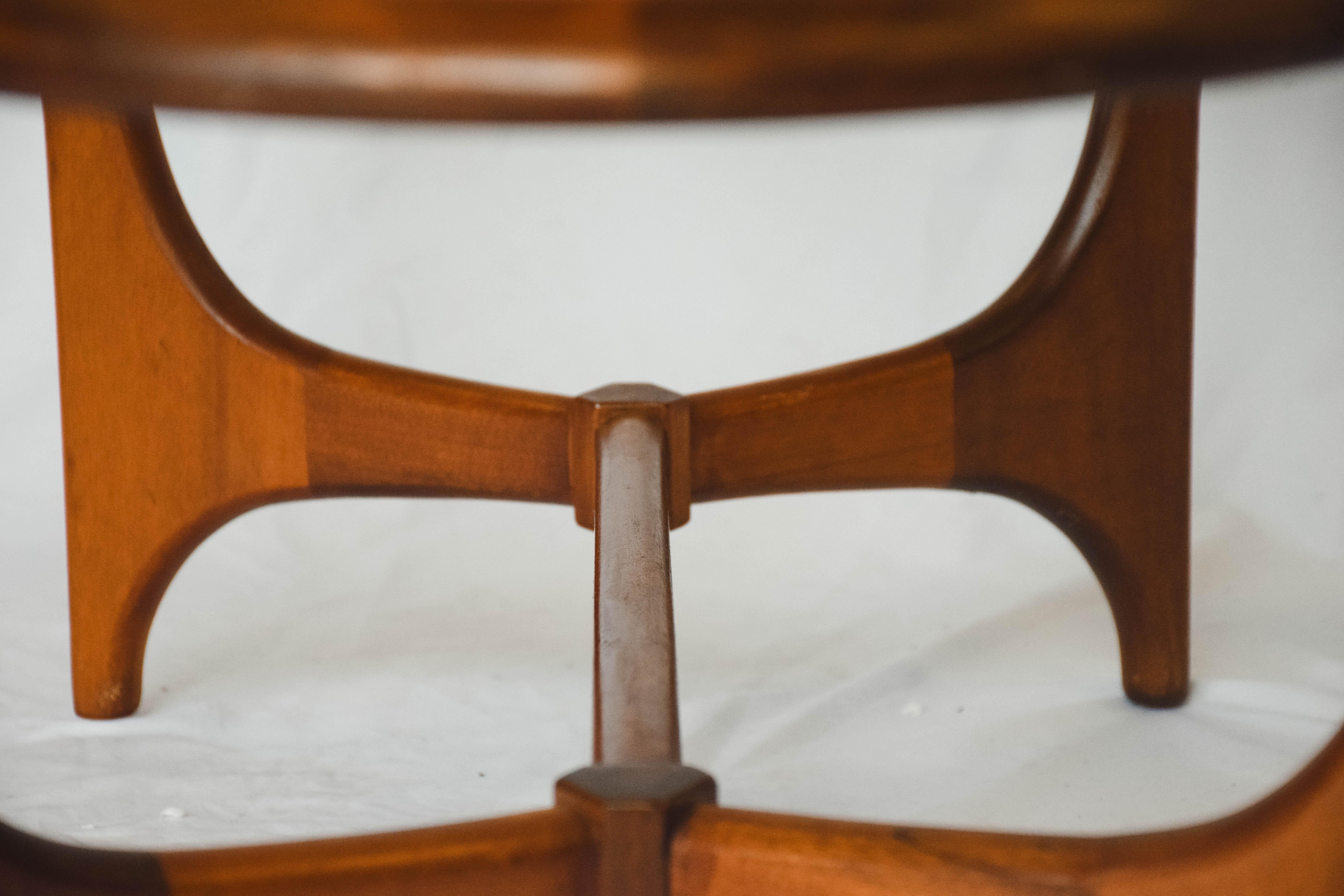 20th Century Rare Midcentury Oval Glass Coffee Table