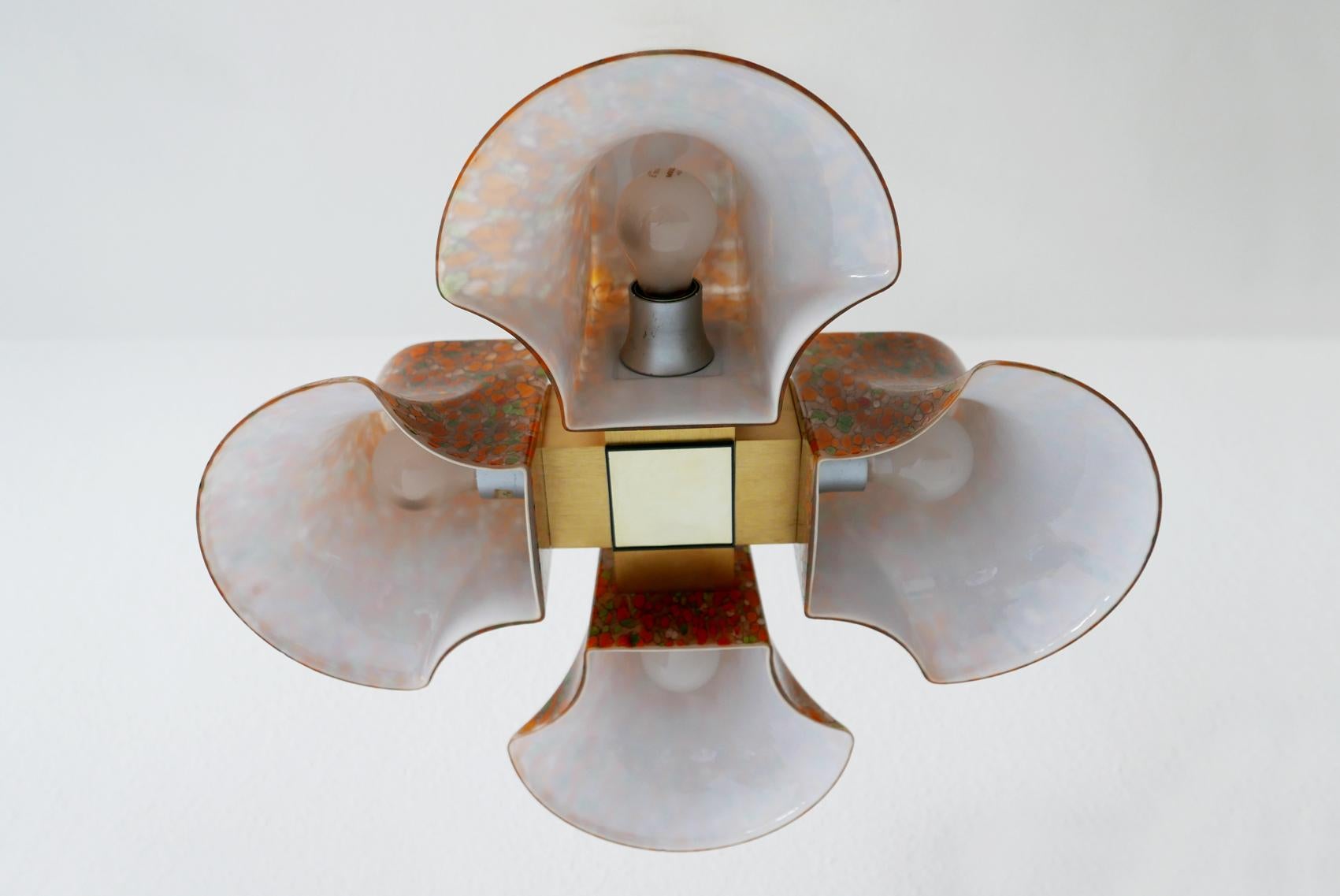 Rare Midcentury Pendant Lamp or Chandelier by Peill & Putzler, 1970s, Germany For Sale 6