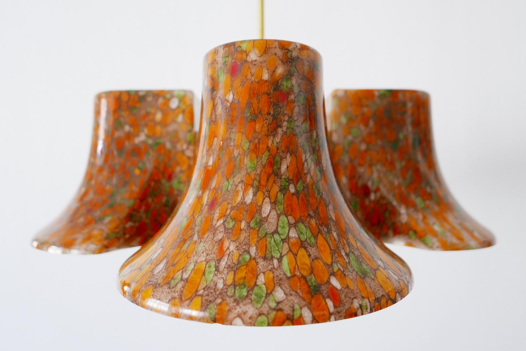 Rare Midcentury Pendant Lamp or Chandelier by Peill & Putzler, 1970s, Germany For Sale 1