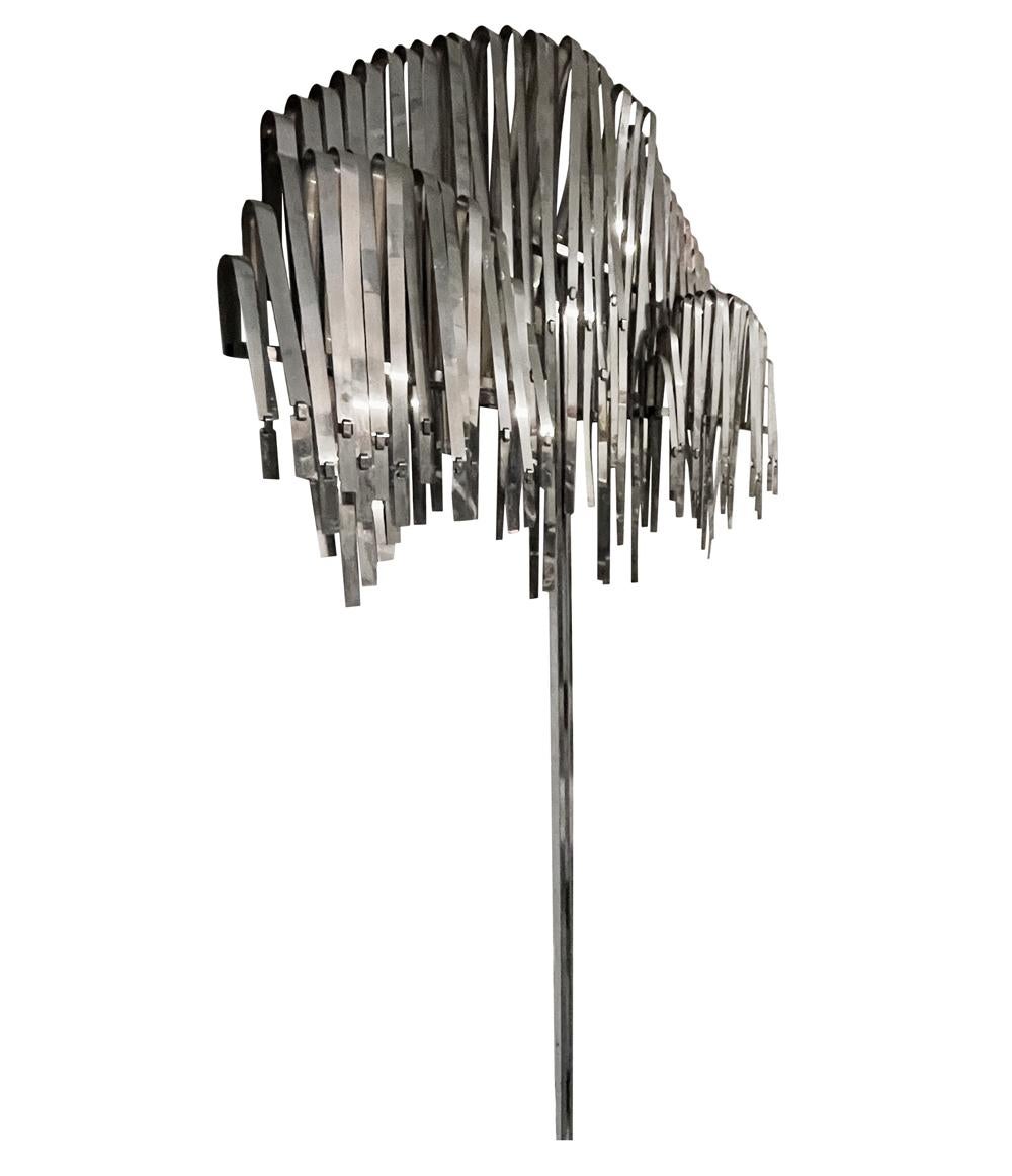 Mid-Century Modern Rare Mid Century Post Modern Abstract Chrome Tree Sculpture by Curtis Jere