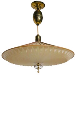 Seltener Kronleuchter im Mid-Century-Stil mit ausklappbaren Scheiben, von Thurston für Lightolier entworfen