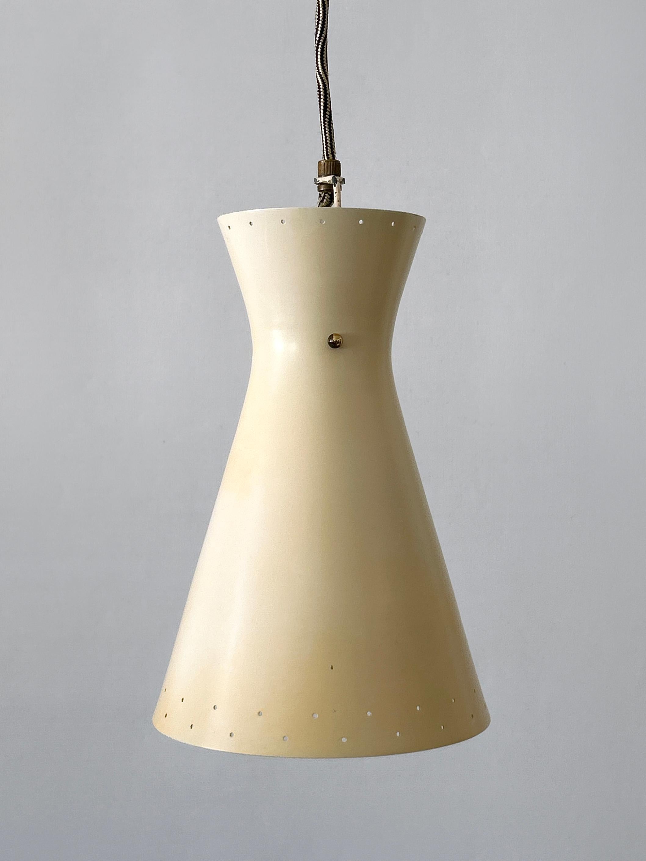 Rare Mid-Century Pulley Diabolo Pendant Lamps by Vereinigte Werkstätten 1950s For Sale 4