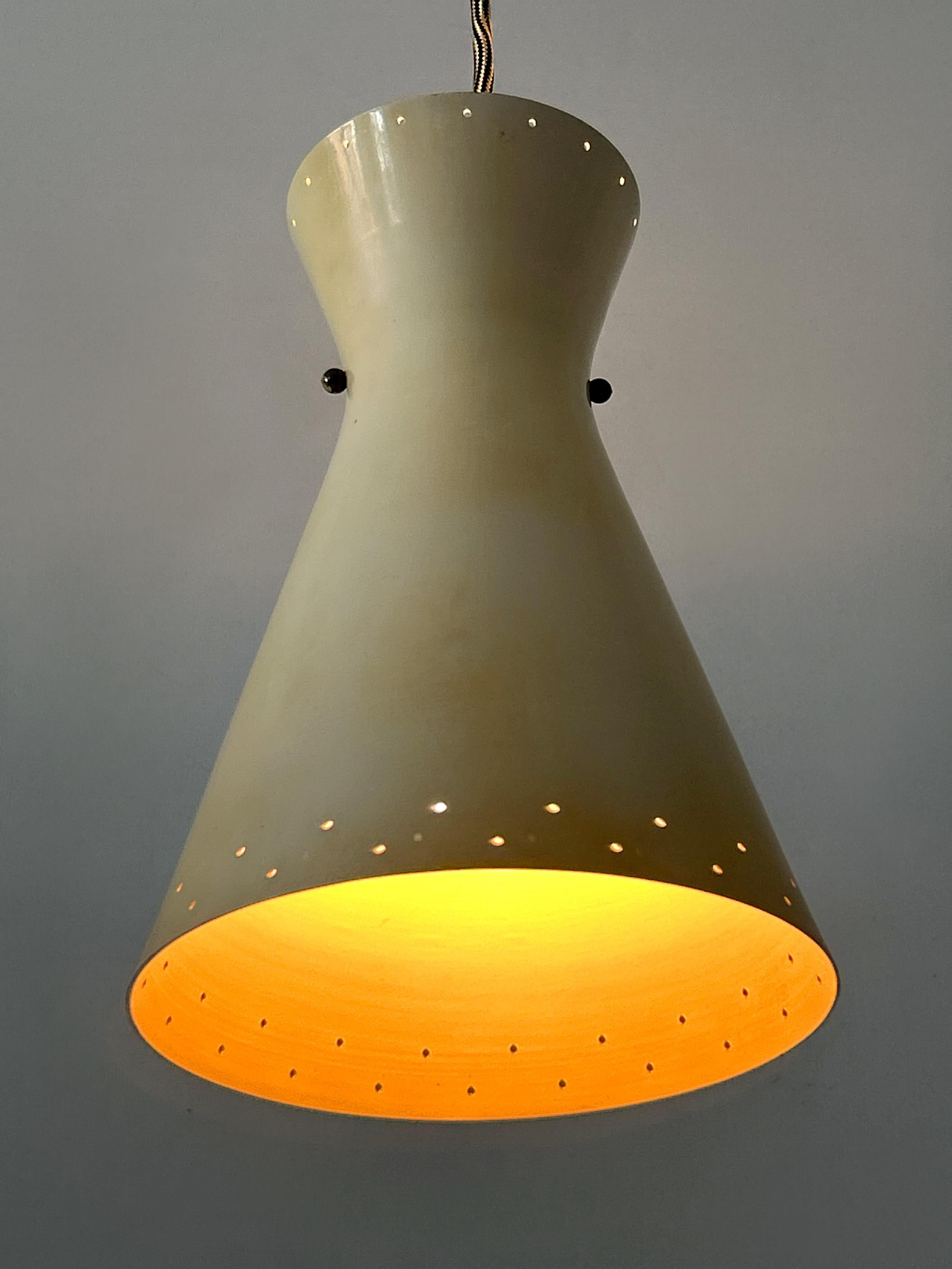 Rare Mid-Century Pulley Diabolo Pendant Lamps by Vereinigte Werkstätten 1950s For Sale 9