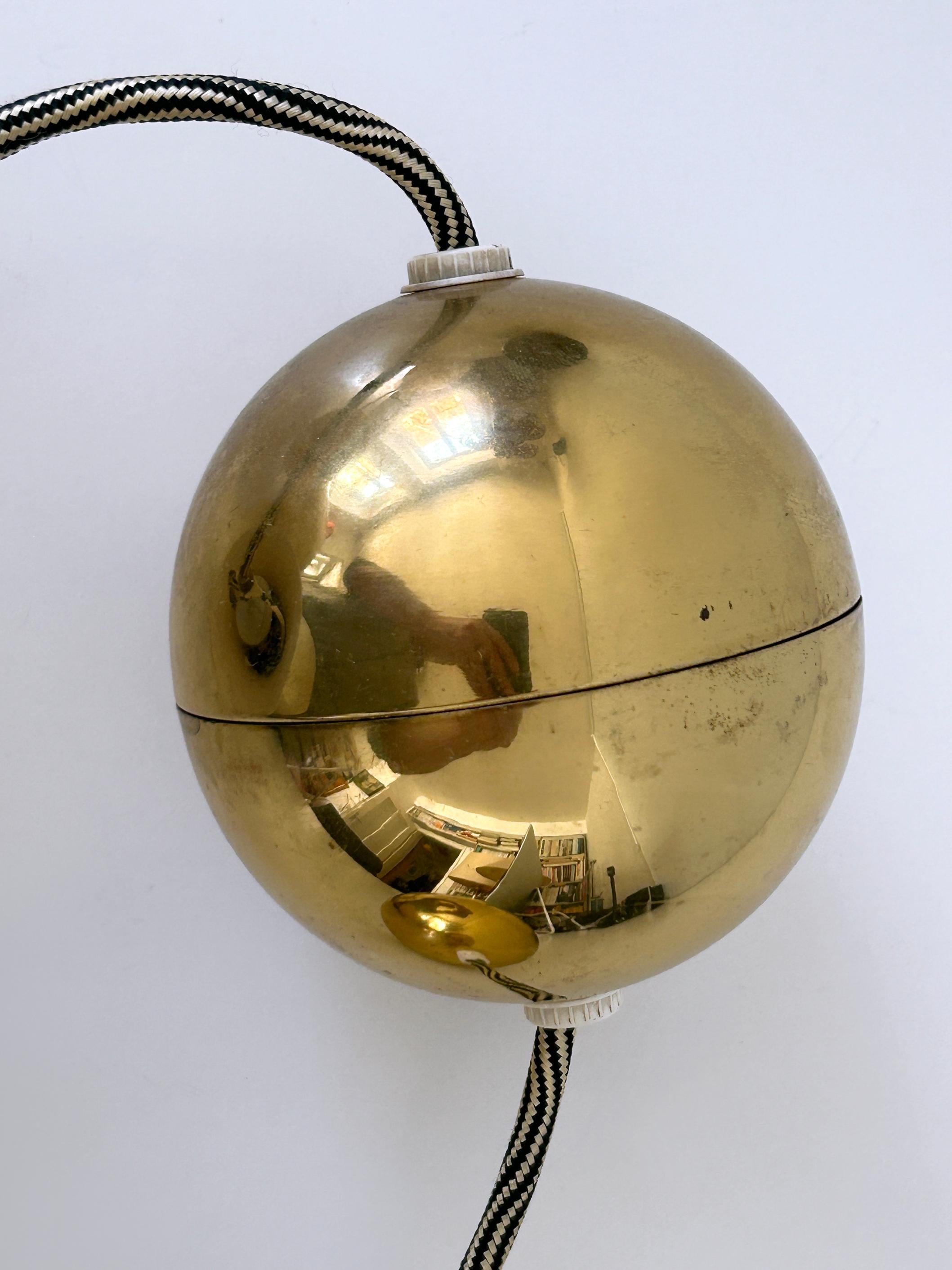 Rare Mid-Century Pulley Diabolo Pendant Lamps by Vereinigte Werkstätten 1950s For Sale 11