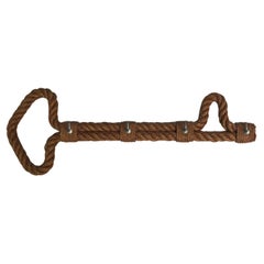 Rare Mid-Century Rope Key Rack Holder Adrien Audoux & Frida Minet