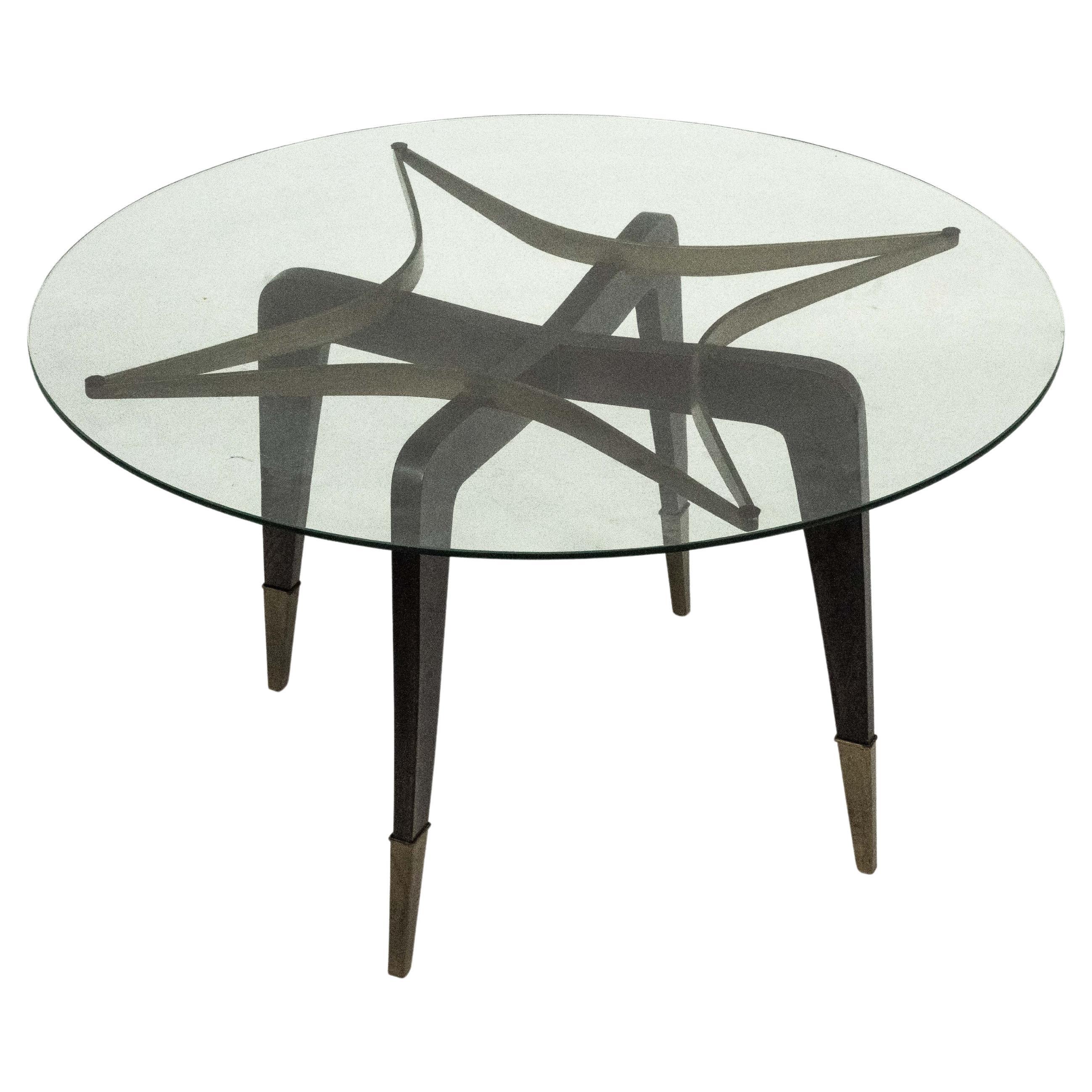 Rare mid-century round coffee table by Paolo Buffa, Italy, 1950s.