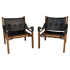 Rare Mid-Century Safari Chairs after Arne Norell