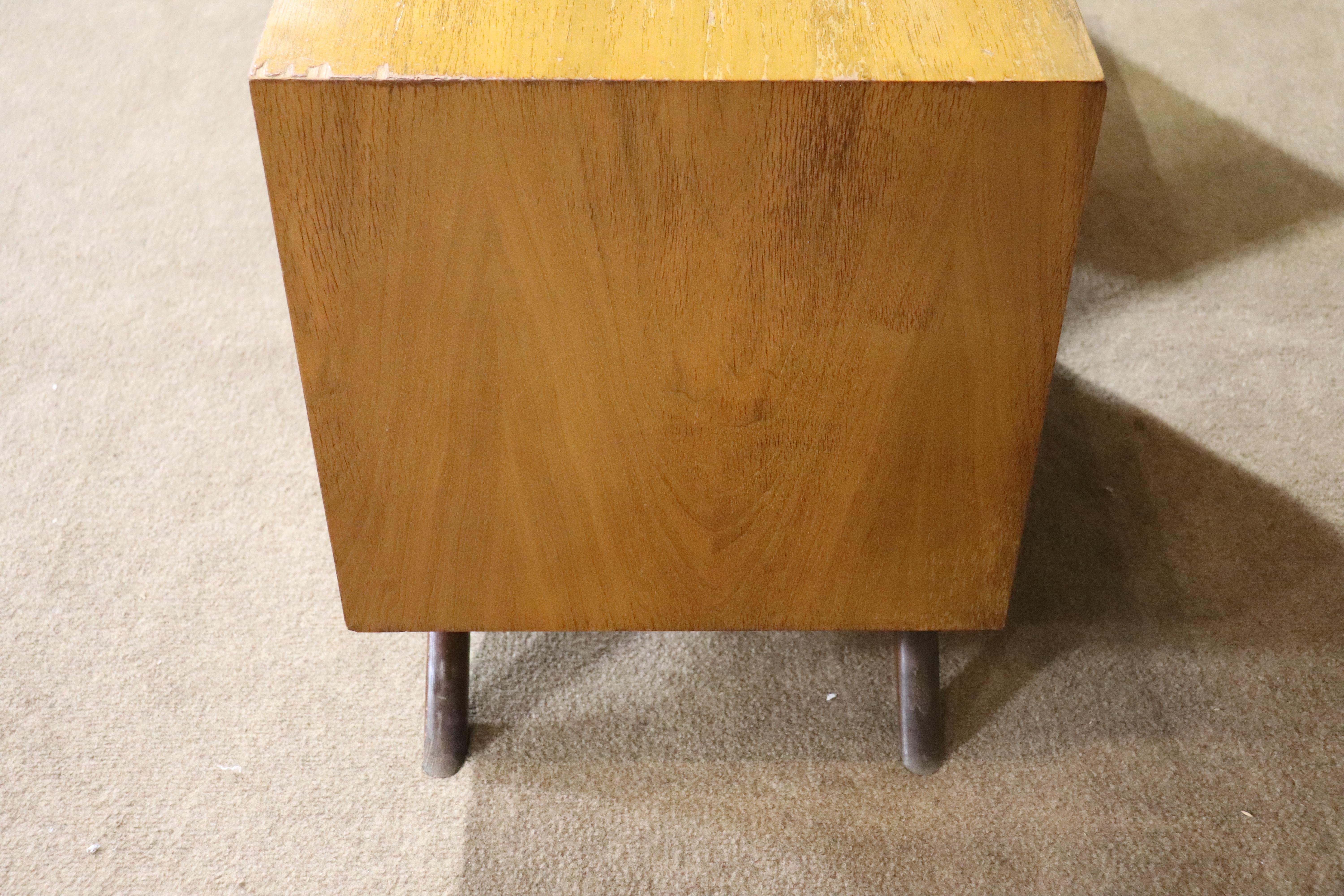 Rare Mid-Century Sculpted End Tables In Good Condition For Sale In Brooklyn, NY