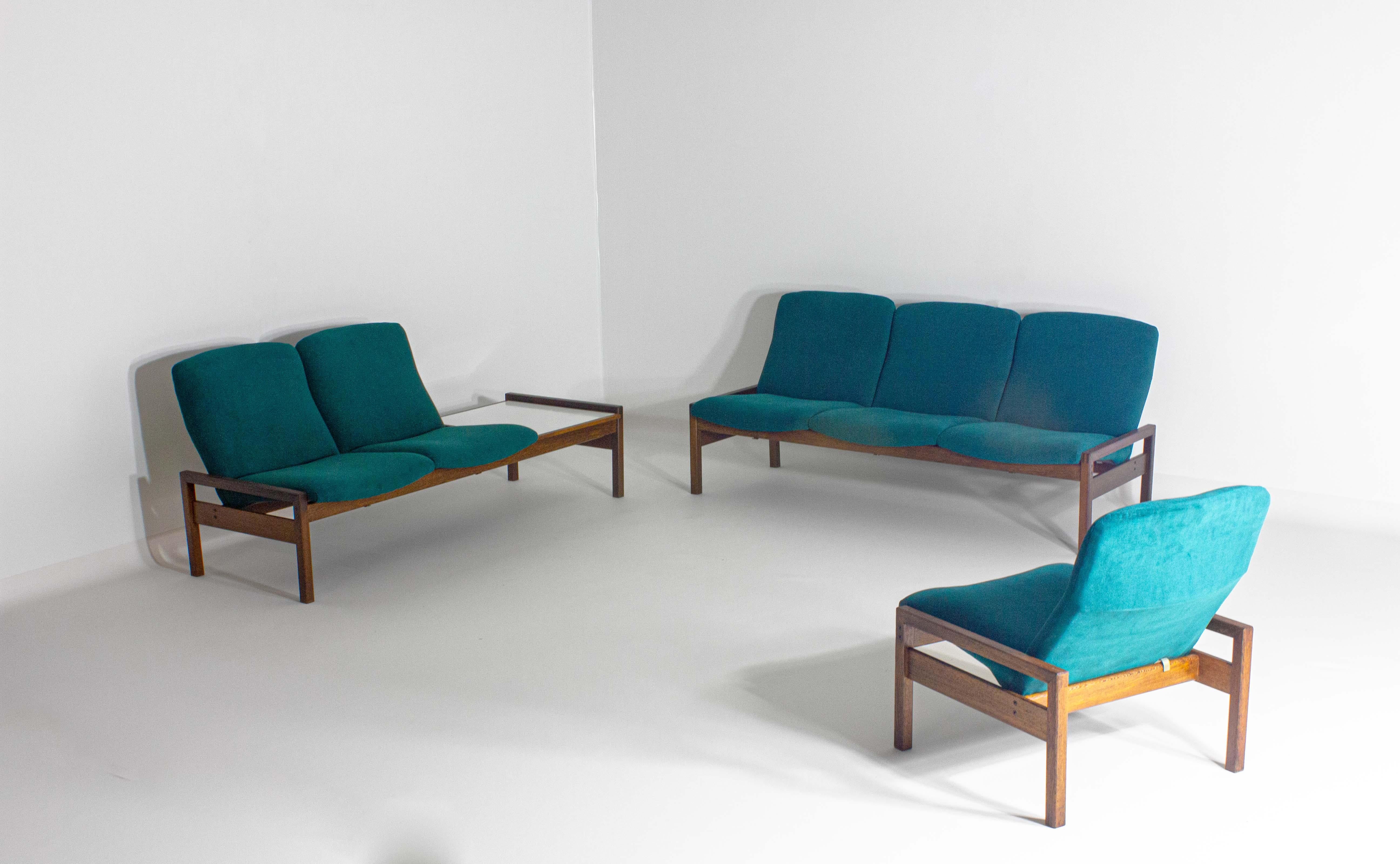 Rare mid-century sitting corner by Georges van Rijck, 1960s Belgium In Excellent Condition For Sale In Antwerpen, VAN