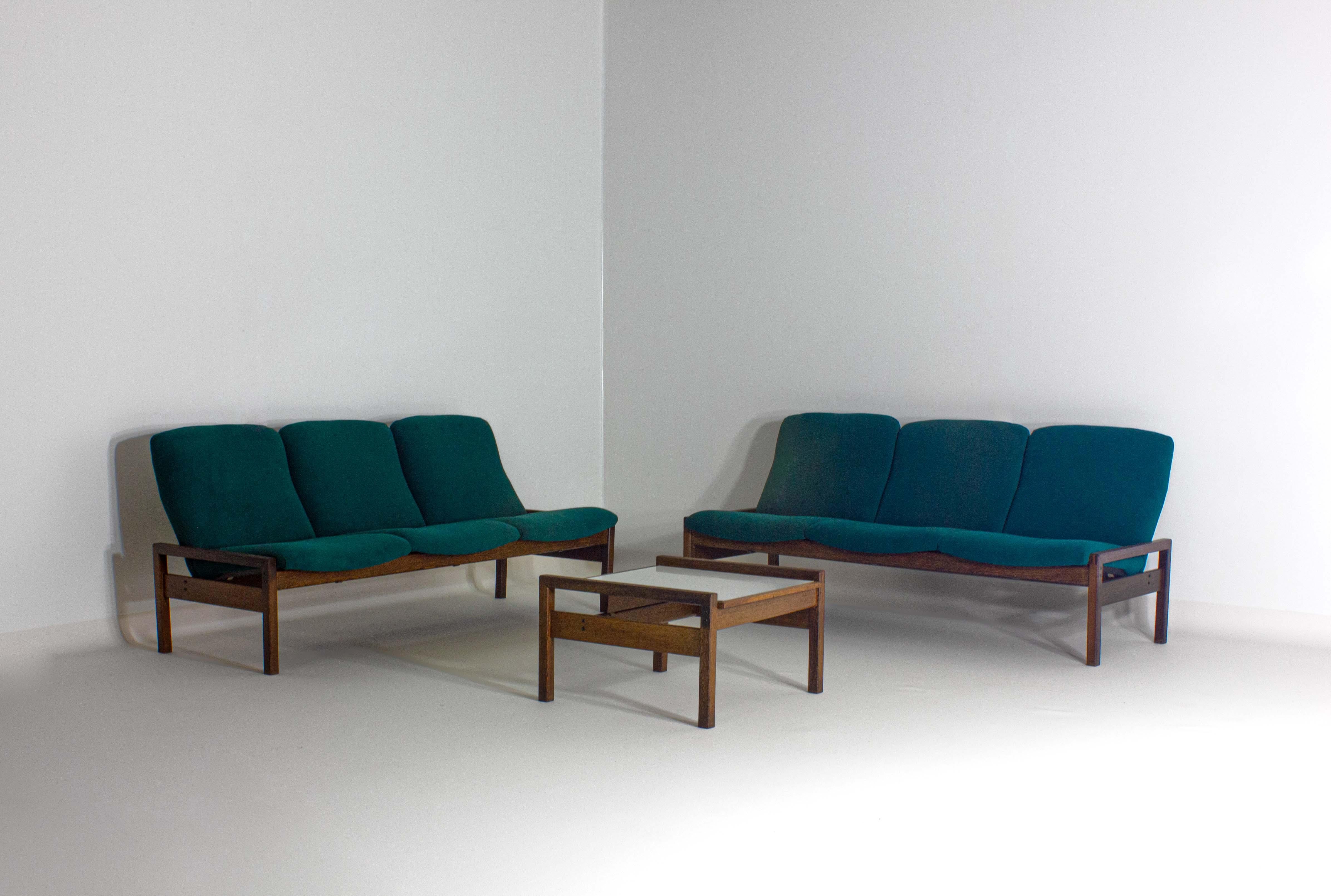 Fabric Rare mid-century sitting corner by Georges van Rijck, 1960s Belgium For Sale