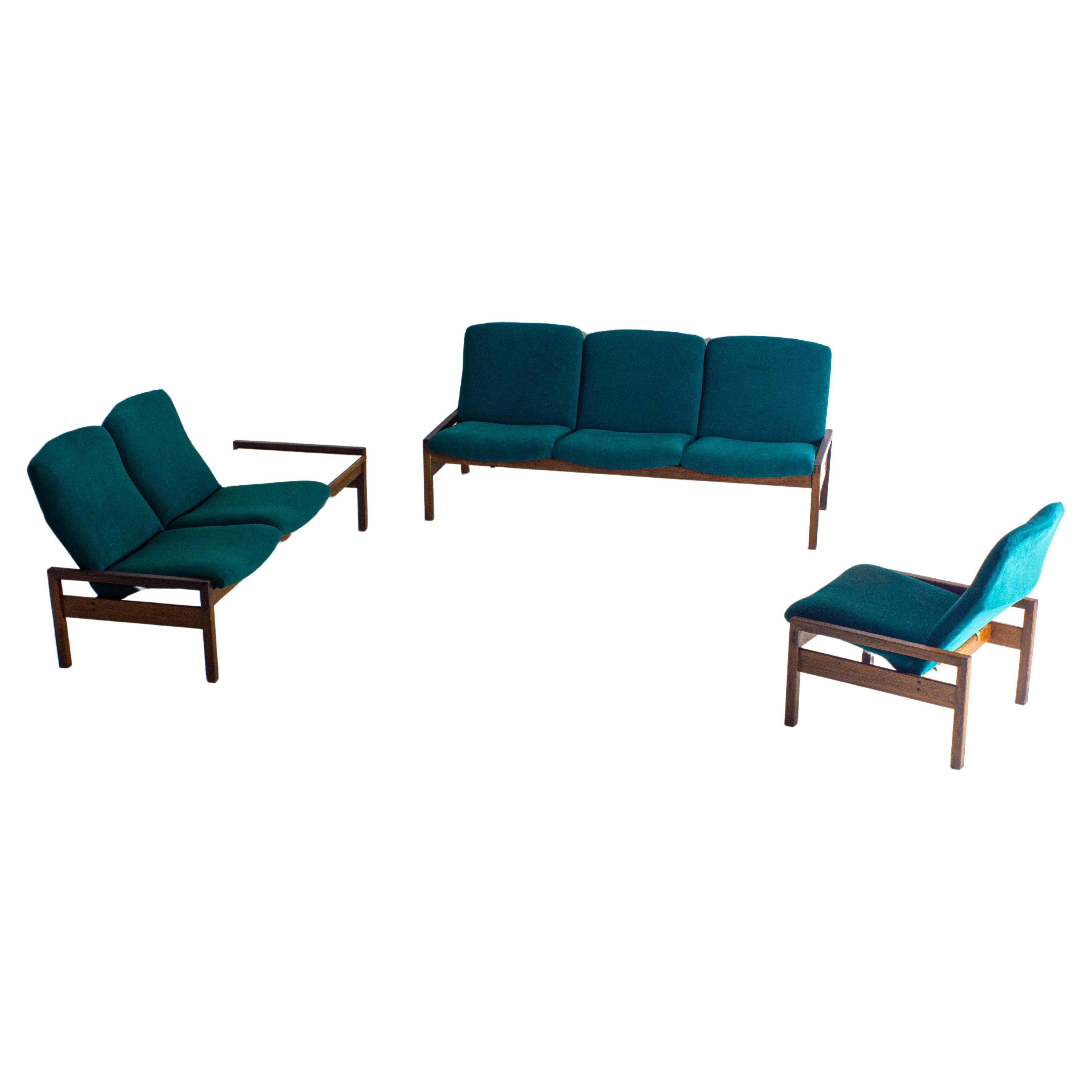 Rare mid-century sitting corner by Georges van Rijck, 1960s Belgium For Sale