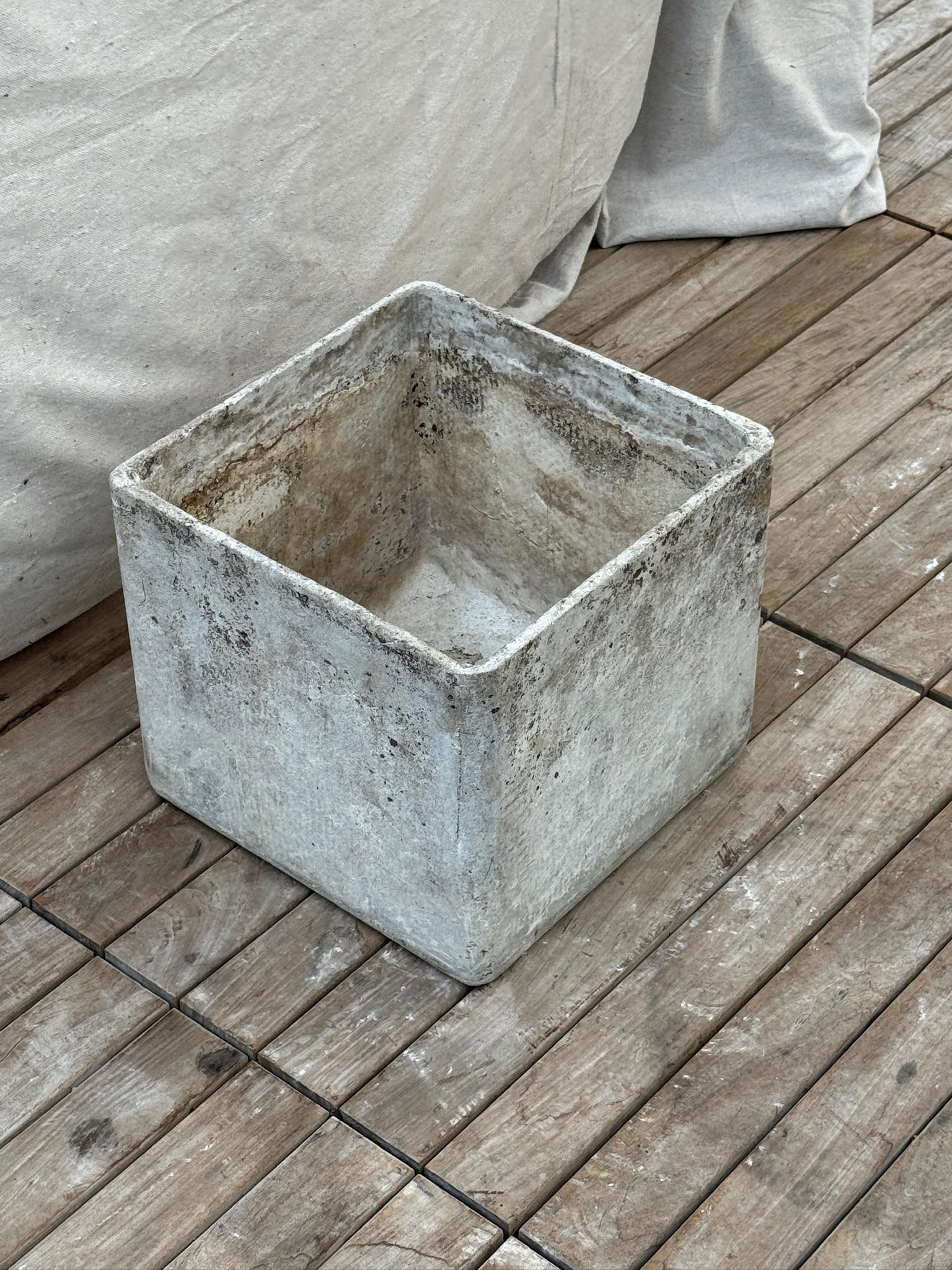 Mid-Century Modern Rare Mid-Century Square Eternit Planter by Willy Guhl For Sale